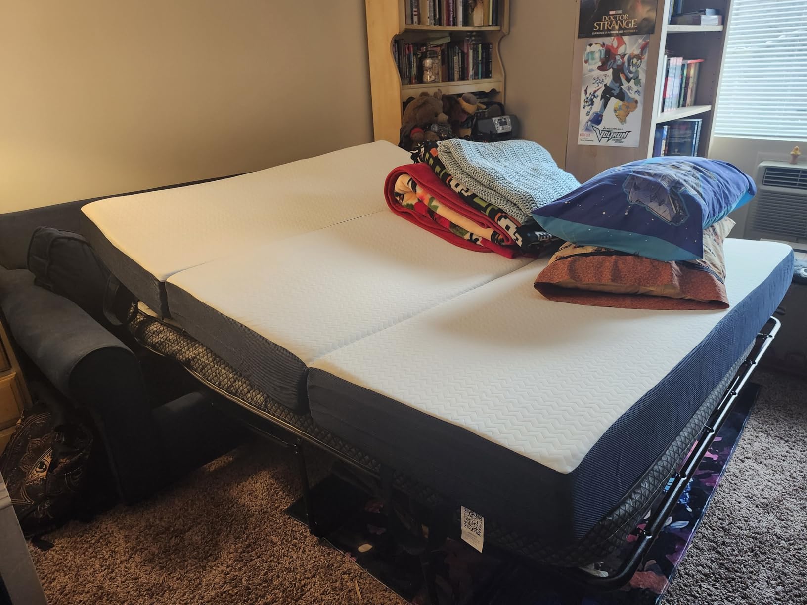 CYMULA Folding Mattress Full Size, Memory Foam 6 inch Tri Portable Trifold Mattress Futon Topper Full with Breathable & Washable Cover, Murphy Bed Guest Bed RV Trips, 52