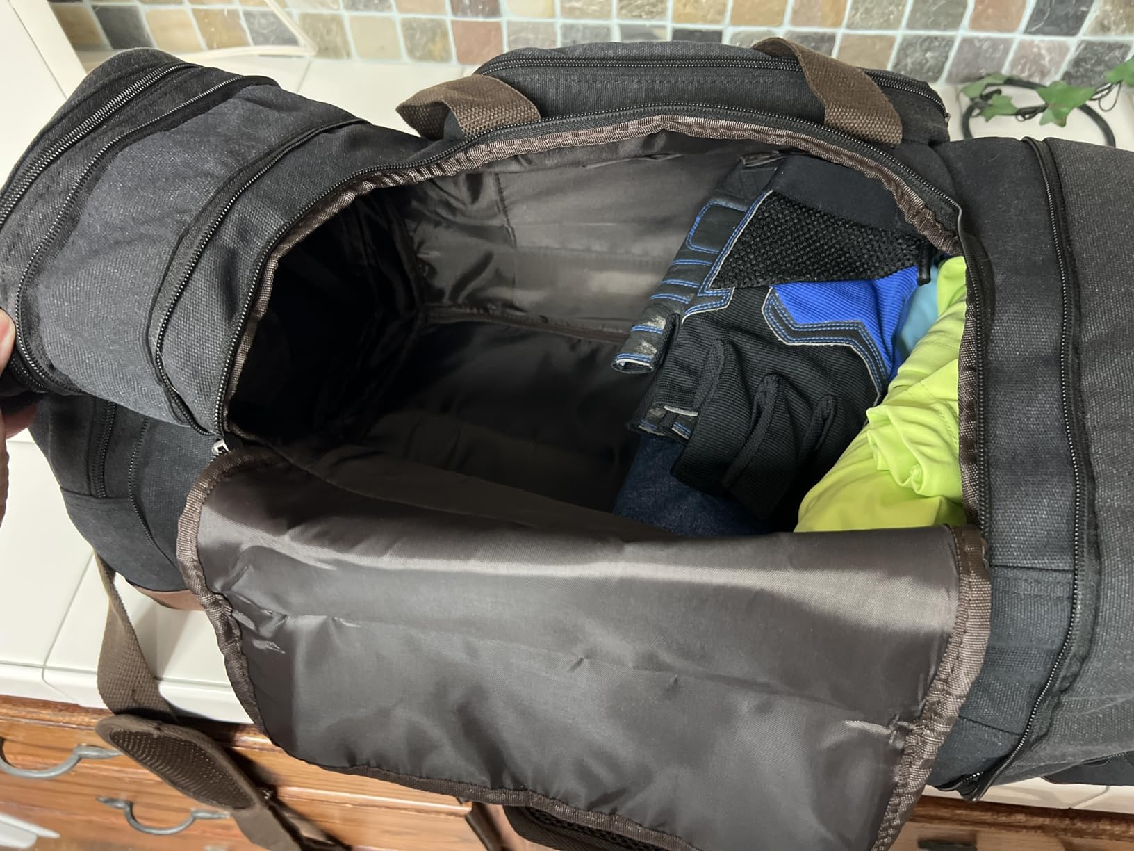 50L Canvas Duffle Bag for Travel Weekend Gym Overnight Carry-on customer photo 1