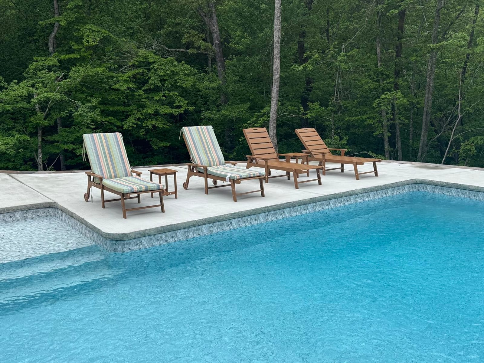 LUE BONA Outdoor Chaise Lounge, 5-Position, 2-Pack, Teak Color | HDPS Oversized Lounge Chair with Armrest & Wheels, Fade & Crack & Rust Resistant, Wood Texture, for Pool, Patio customer photo 1
