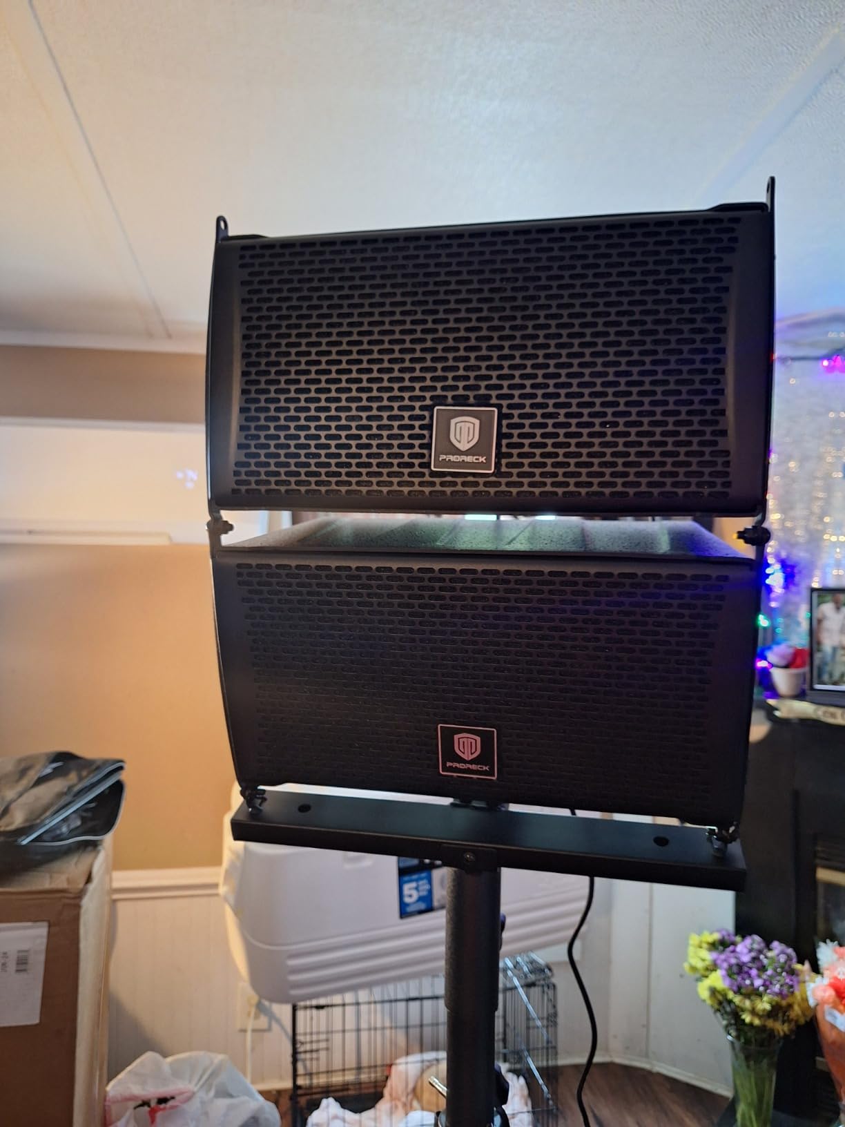PRORECK Club 6000 15-inch 6000W P.M.P.O Stereo PA Speaker System Combo Set 4 Line Array Speakers, 2 15-inch Subwoofers with Bluetooth/USB Read/SD Card/Remote Control, for Party DJ Wedding Meeting customer photo 1