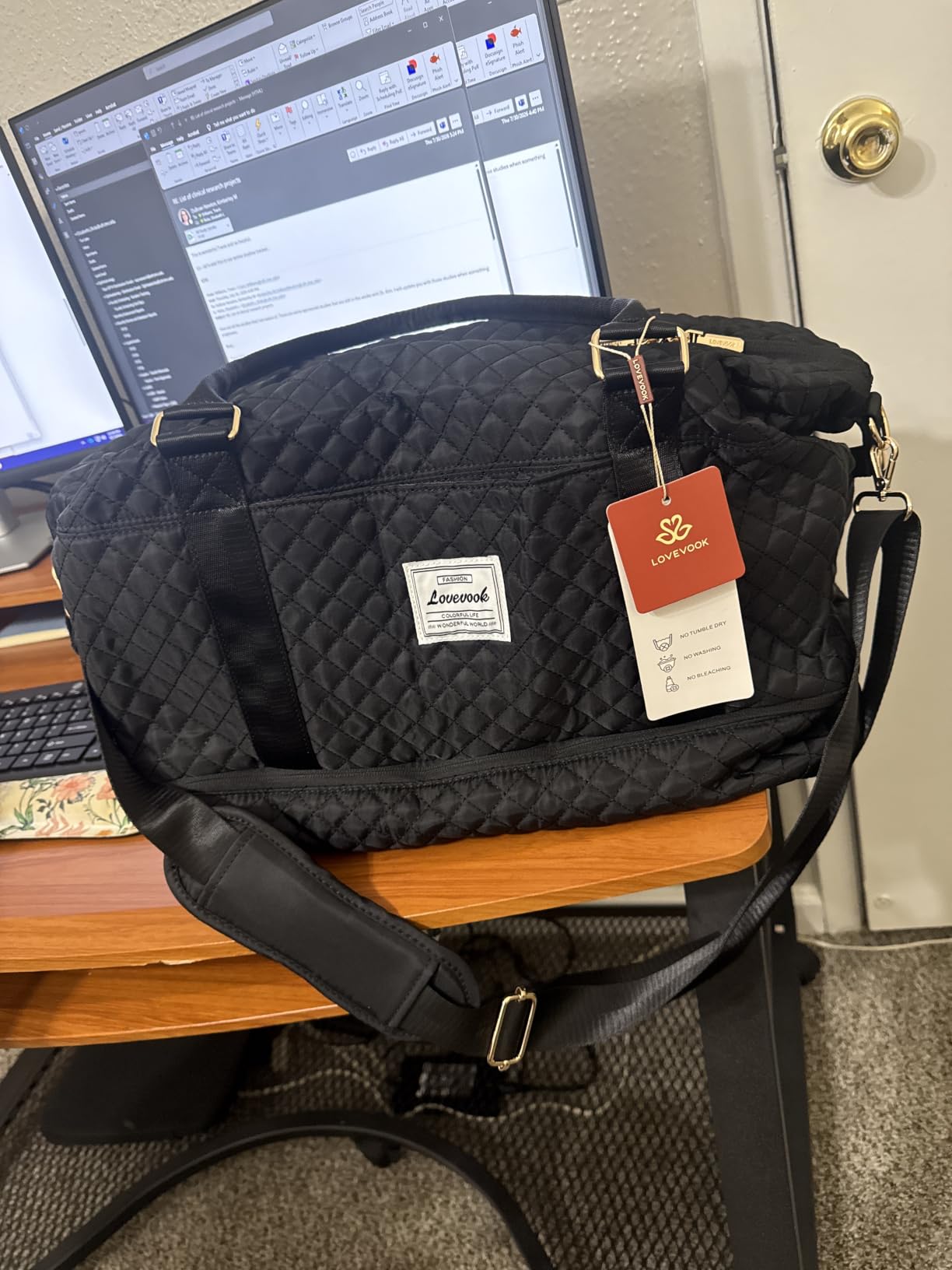 Travel Duffle Bag, Weekender Bags for Women with Shoe Compartment, Carry on Overnight Bag with Toiletry Bag customer photo 1