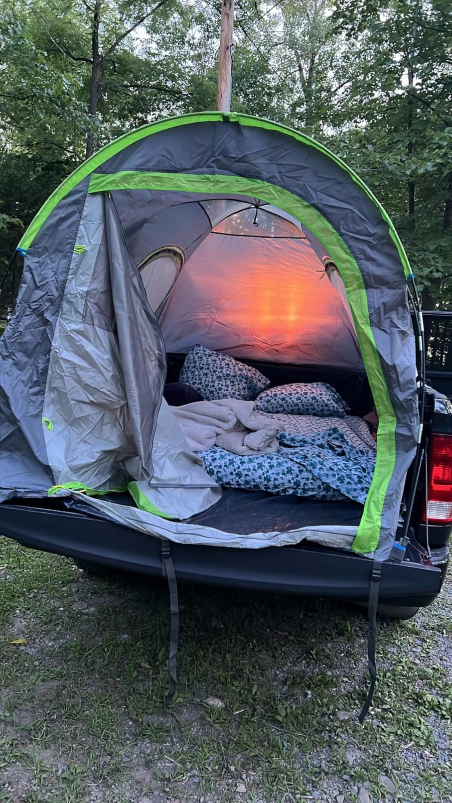 JOYTUTUS Truck Bed Air Mattress for 6.4-6.7Ft, Full Size Regular Beds for Pickup Outdoor Camping, Truck Tent Accessories with Carry Bag & Cup Holder & Cavity Design, Camel&Black customer photo 1