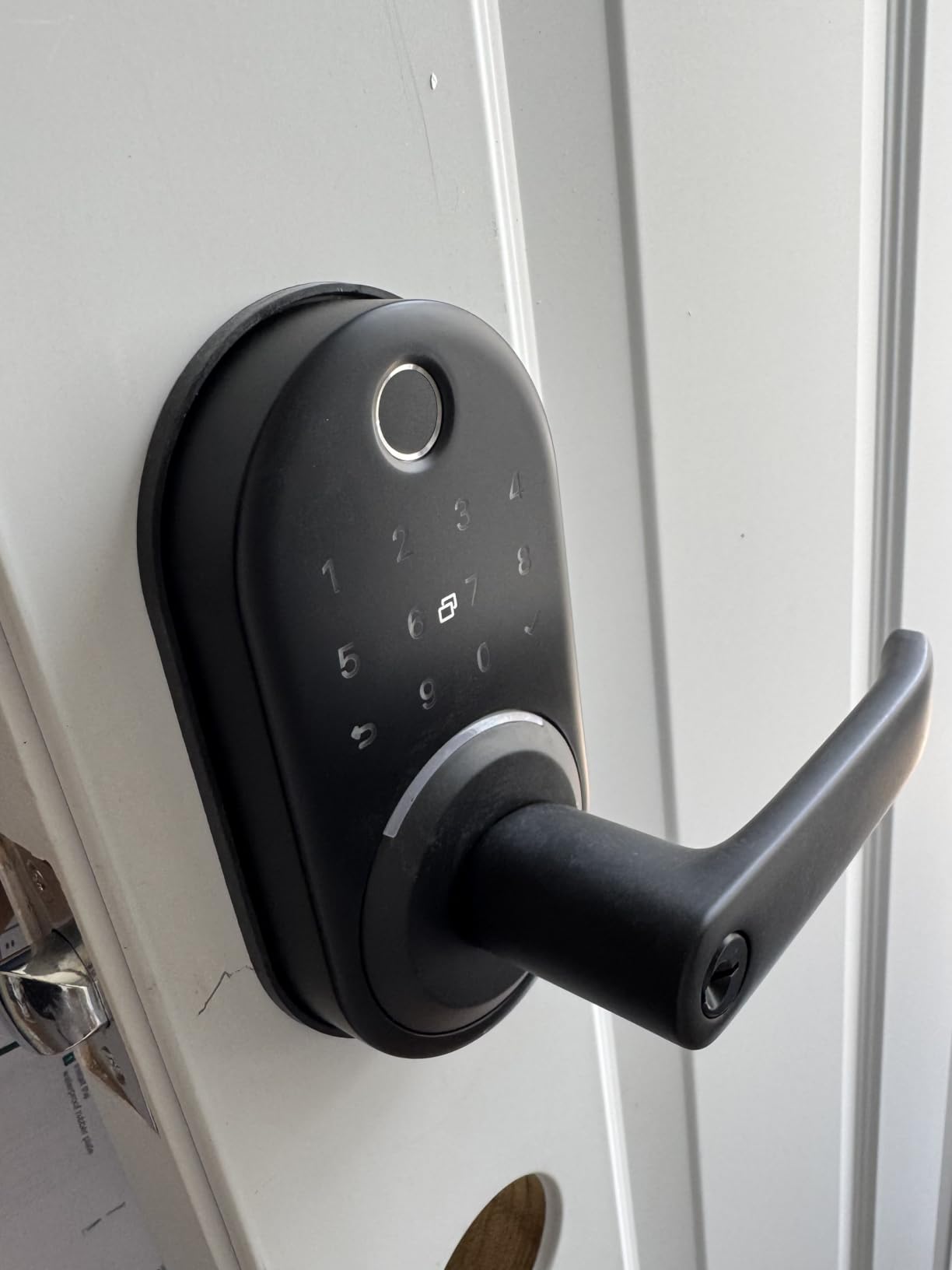 Smart Door Handle Lock with Keypad, Yamiry Fingerprint Knob for Front Door | Keyless Entry Digital Lock, Deadbolt with APP, Generate Passcode Remotely, DIY Installation, Passage Mode, Auto Lock customer photo 2