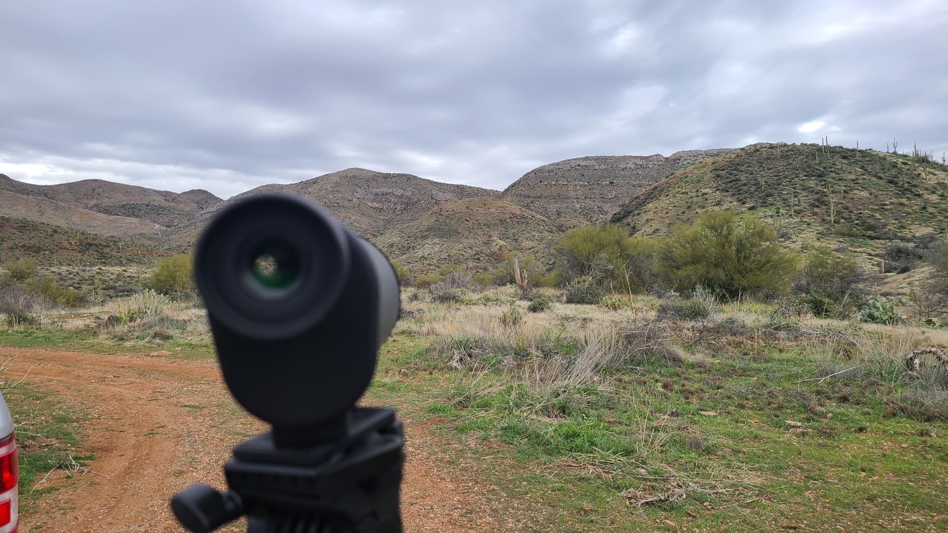 Spotting Scope Tripod, Shooting Tripod and Shooting Stand Rest Hunting V Yoke, with Binoculars Adapter and 2 QR, Compatible with Binoculars/Spotting Scope/Camera/Shooting (68 in and 10 in Mini Tripod) customer photo 2