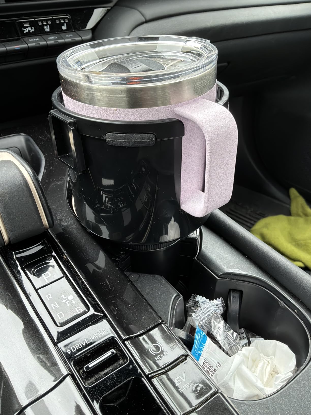 TYKOR Car Cup Holder Expander with Adjustable Base, Fits Bottles 16-46 OZ | Cup Holder Extender Adapter for Car, Fits YETI 24/36/46oz, Stanley 14-40oz, Large Water Bottles in 2.7