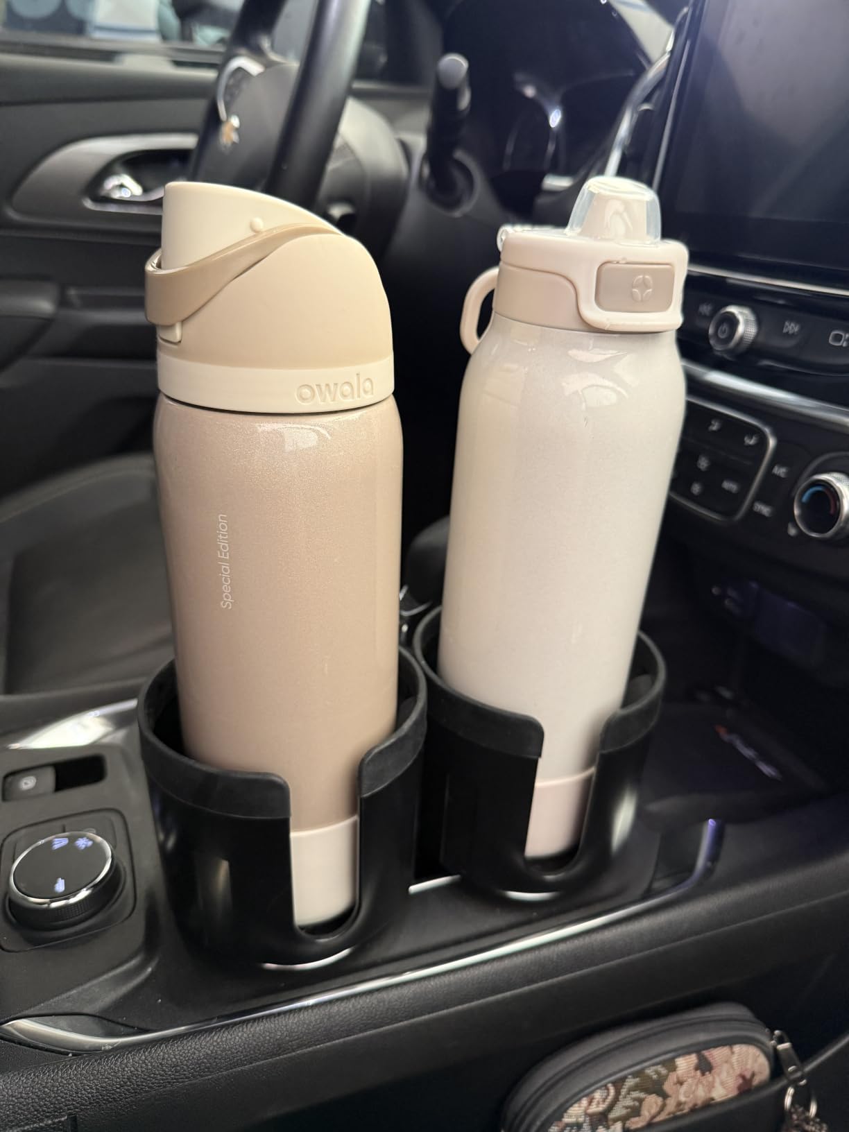 TYKOR Car Cup Holder Expander, Extender for Car with Adjustable Base | Cup holder Adapter, Fits Yeti 24/36/46oz, Owala 12/24/40oz, Large Bottles and Mugs in 3