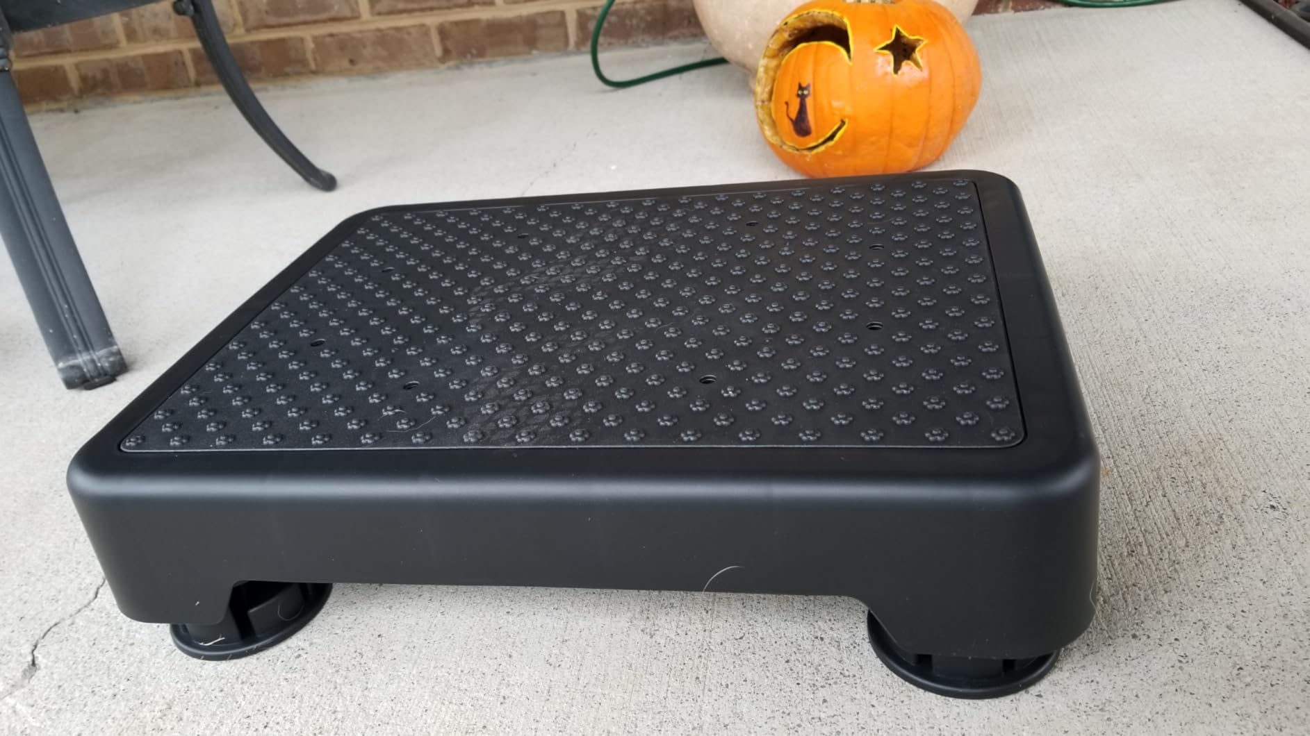 SOYO Mobility One Step Stool Platform for Adults & Elderly, White-Gray | Adjustable Small Step Riser for Seniors, Indoor Outdoor Non-Slip Standing Support Portable Low Step for Car, Bed, Bathroom customer photo 2