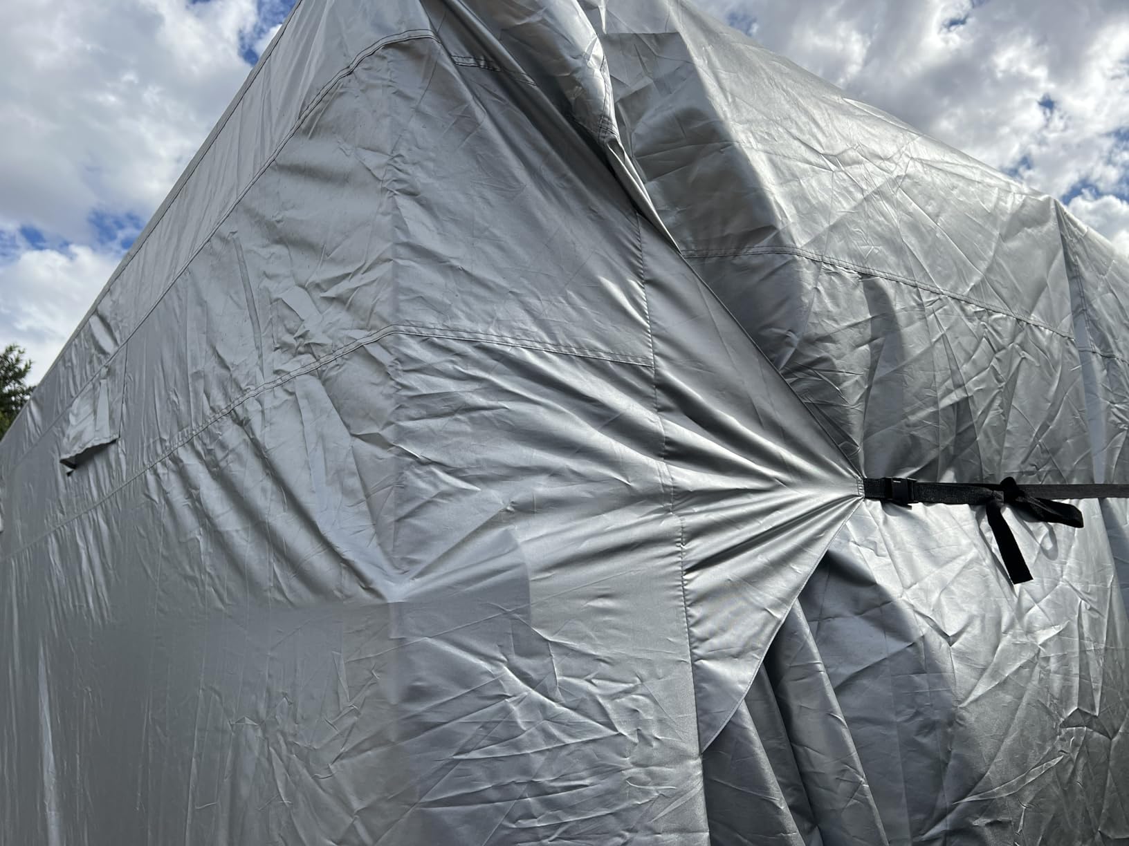 Mofeez Travel Trailer RV Cover 7 Layers for 24'-27' Camper Cover RV Covers | Extra-Thick Windproof Waterproof Rip-Stop Camper Covers with Adhesive Repair Patches, 2Pcs Extra Straps & 4 Tire Covers customer photo 1