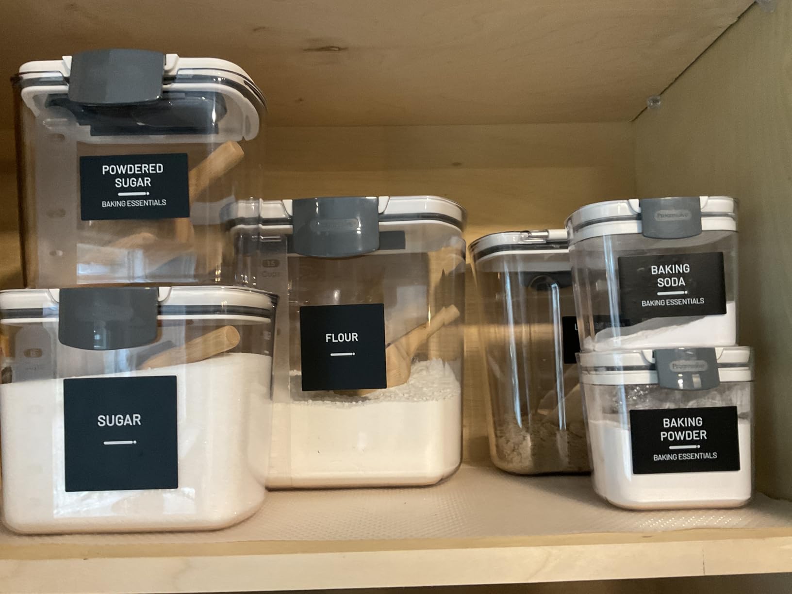 Progressive ProKeeper Baker's Airtight Kitchen Storage Canister Container Set for Flour, Sugar & More, Keeps Ingredients Fresh, with Accessories (White, 6-Piece) customer photo 2