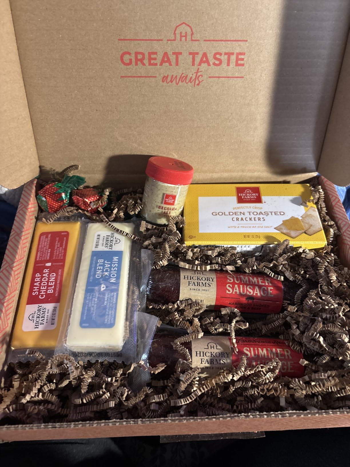 Hickory Farms Farmhouse Meat & Cheese Food Gift Basket (Small) - Box Set | Charcuterie Board Food | Summer Sausage | Father's Day | Mother's Day | Easter | Christmas | Holiday | Housewarming | Gourmet | Sympathy | Care Package customer photo 2