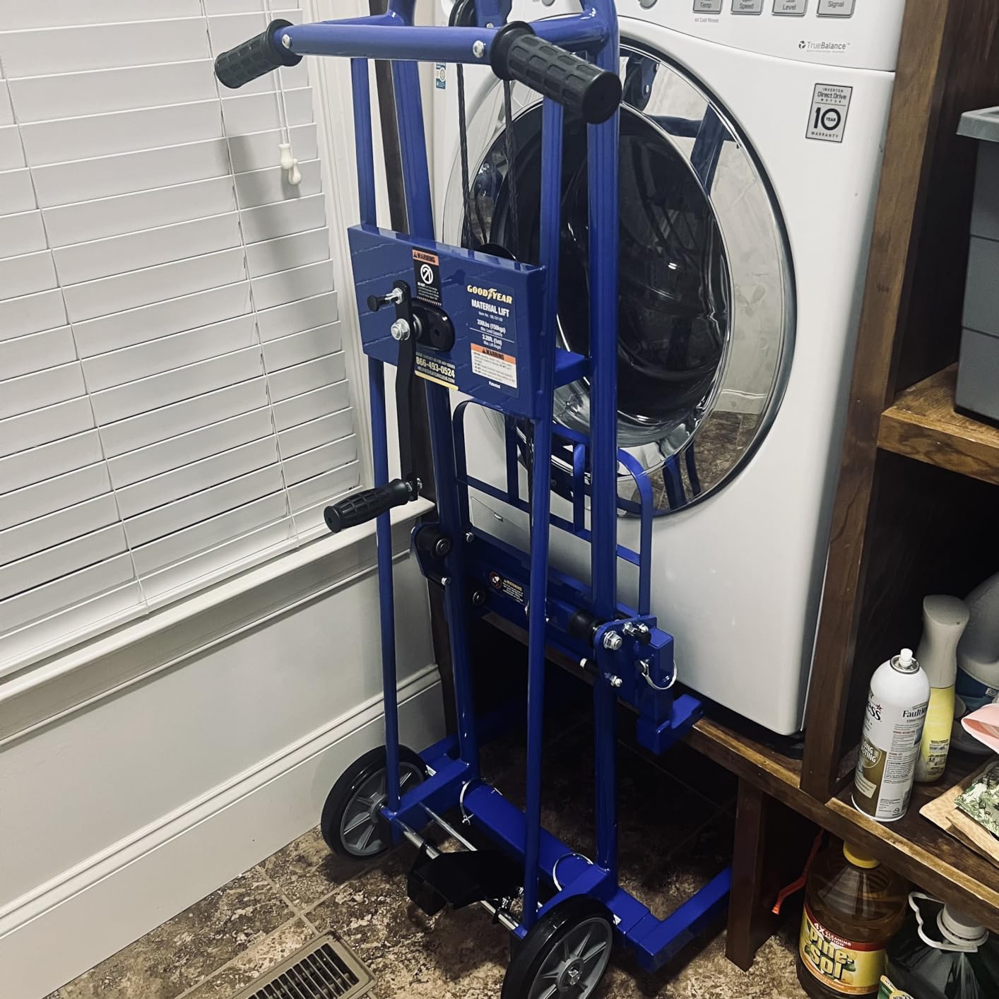 Goodyear Material Lift Winch Stacker, Pallet Truck Dolly, 330 Lbs 40