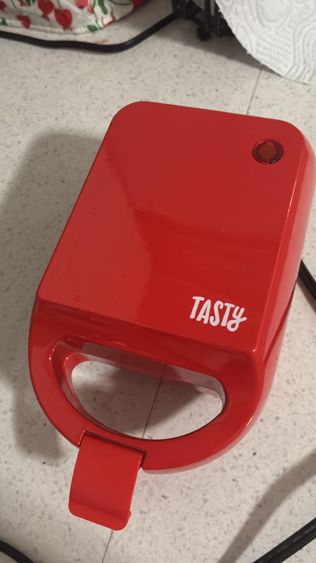 Tasty Mini Sandwich Maker, Makes Sandwiches, Paninis, Grilled Cheese, Desserts, Quick Results, Easy Cleanup, 600W, Aqua customer photo 2
