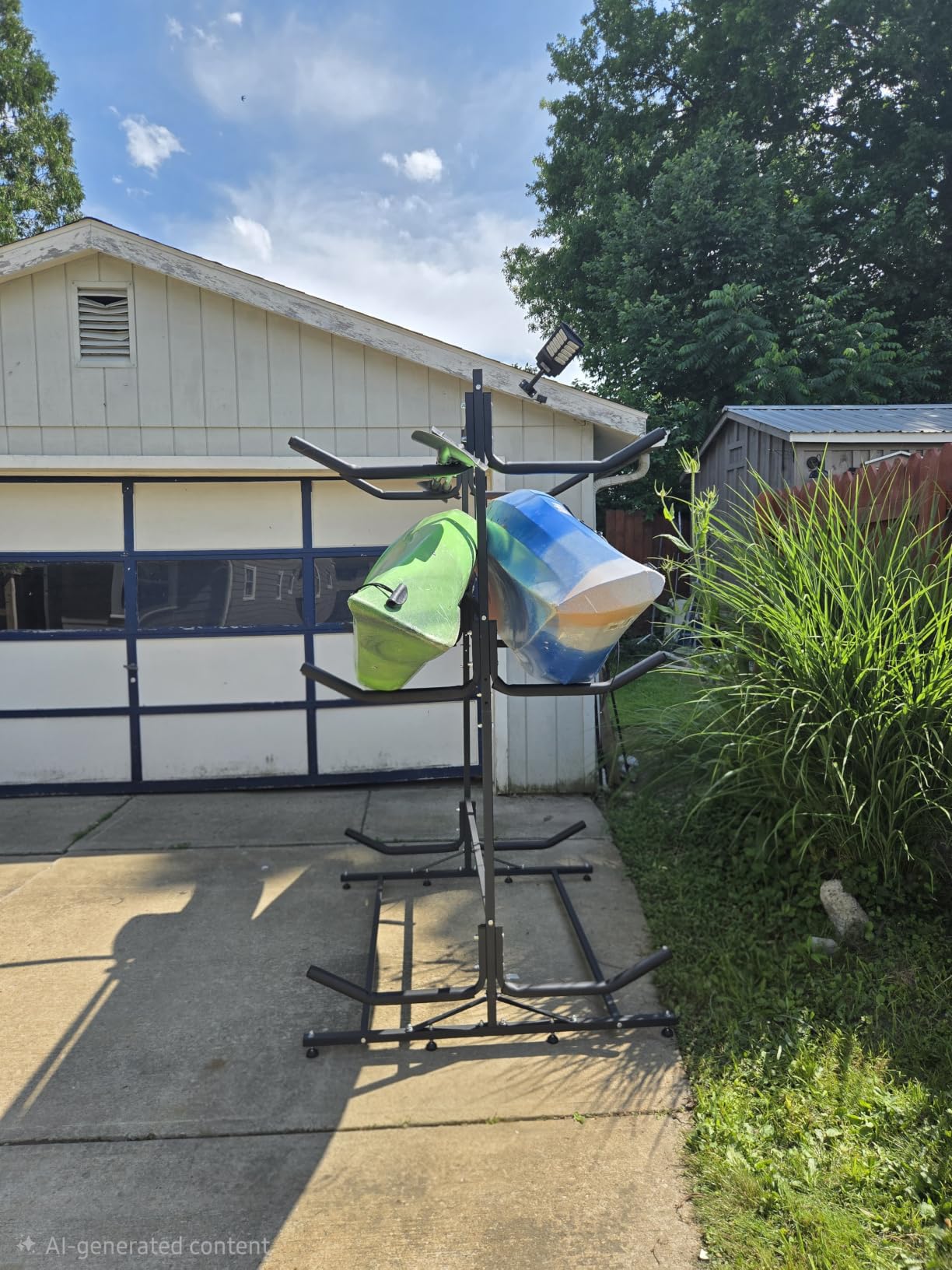 Black Widow Elevate Outdoor Double-Sided Freestanding Storage Rack for 6 Kayaks, or SUPs, Indoor or Outdoor Use with 500 lb. Capacity and Leveling Feet customer photo 2