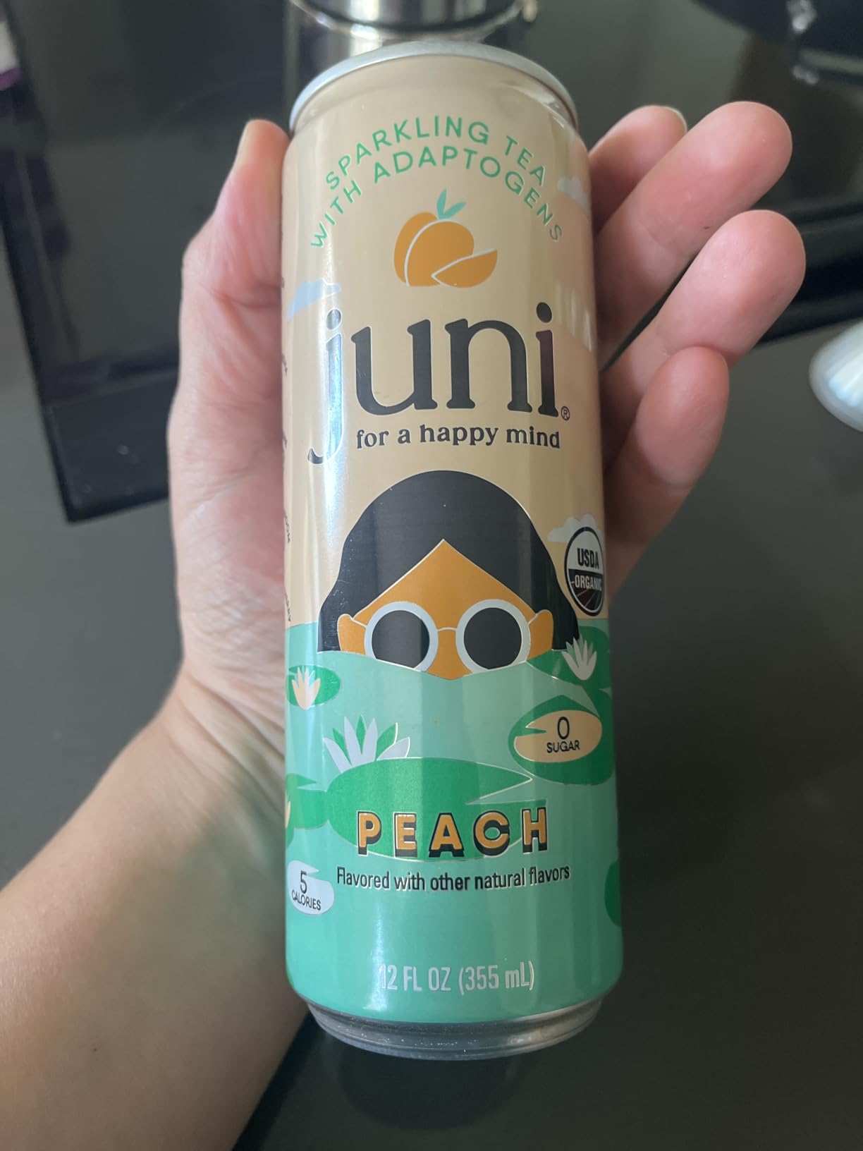 Juni Sparkling Adaptogen Drink, Non Alcoholic Mocktail, Variety 12 Pack | Ashwagandha, Lion's Mane & Reishi Mushrooms, Green Tea for Focus, Zero Sugar, Organic customer photo 2