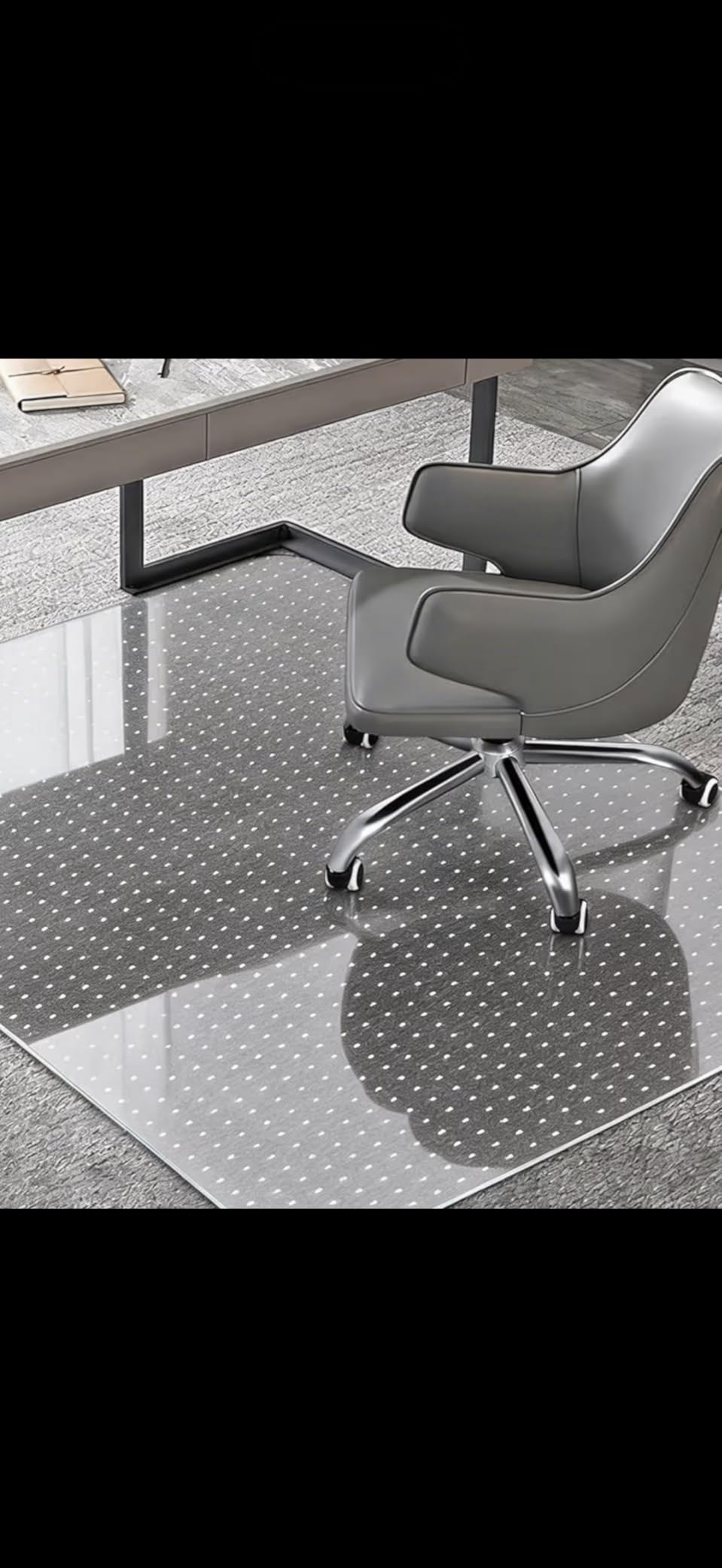 Office Chair Mat for Carpets, Clear Computer Desk Chair Mat for Low Carpeted Floors, Thick and Sturdy Carpet Protector, Easy Glide and Flat Without Curling (30