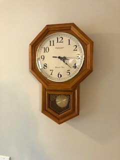 12888 Westminster Melody Chime Box Clock Mechanism with Pendulum and 2 Sets of Hands, Design Your Creative Wall Clock, Suitable for 8-14 inch Grandfather Clock Parts Replacement (17mm) customer photo 2