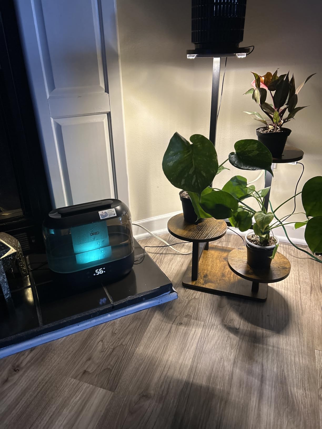 DREO Smart Humidifiers for Bedroom, 4L Cool Mist Humidifier, White | Top Fill, Quiet Sleep 28 dB, 36H Runtime for large room, Touch/APP/Voice Control, Nightlight, ideal for Baby, Plants, Nursery customer photo 1