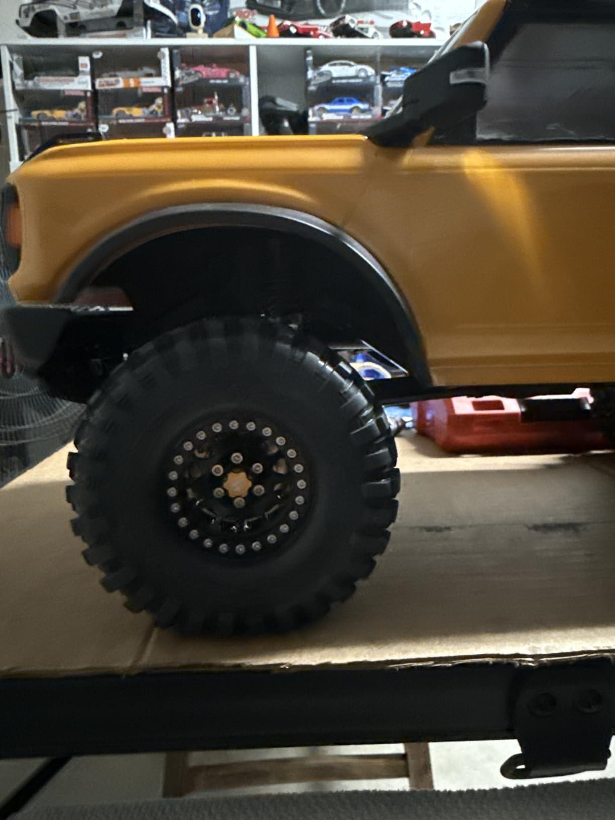 HobbyPark Aluminum 1.9 Beadlock Wheels for 1/10 Scale RC Crawler, Compatible with Traxxas TRX4 Axial SCX10 Redcat Gen 8 RC4WD, 4pcs (Black) customer photo 2