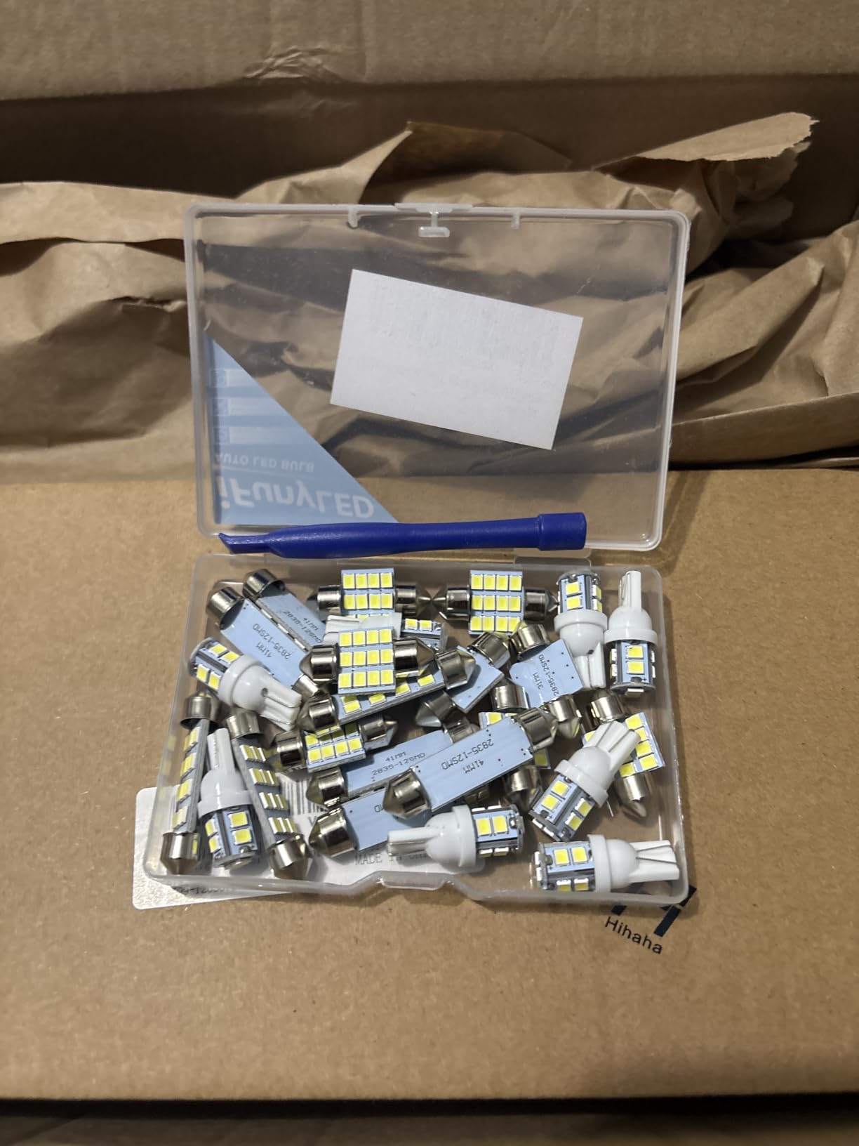 iFunyLED 24 Pieces Dome Light LED Car Interior Bulb Kit Set 194 T10 DE3175 578 31mm 42mm Bulbs Interior Replacement Lights for Car Map License Plate Door Side Marker Cornering Trunk Light - White customer photo 1