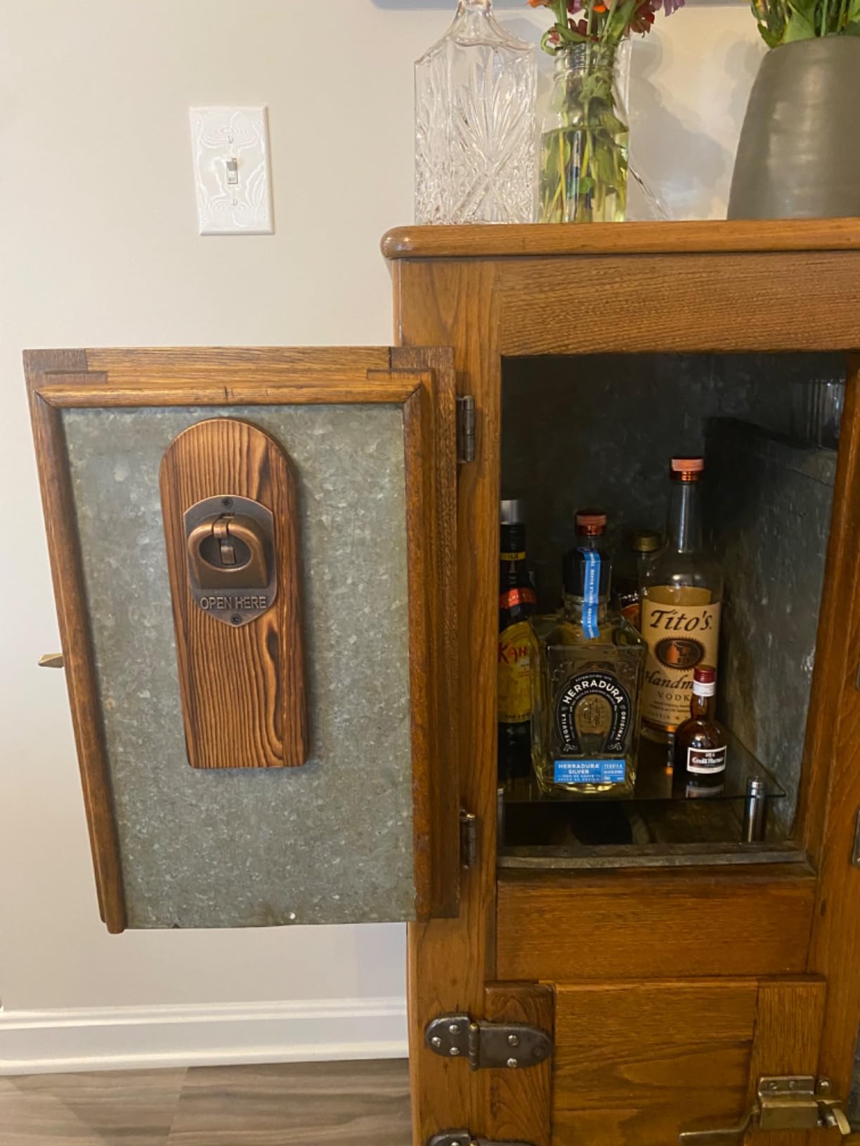 Beer Bottle Opener Wall Mounted with Magnetic Cap Catcher, Wooden Magnetic Bottle Opener for Fridge, Vintage Beer Gifts for Men, Man Cave Decor, Gifts for Men and Beer Lovers (Style 3) customer photo 1