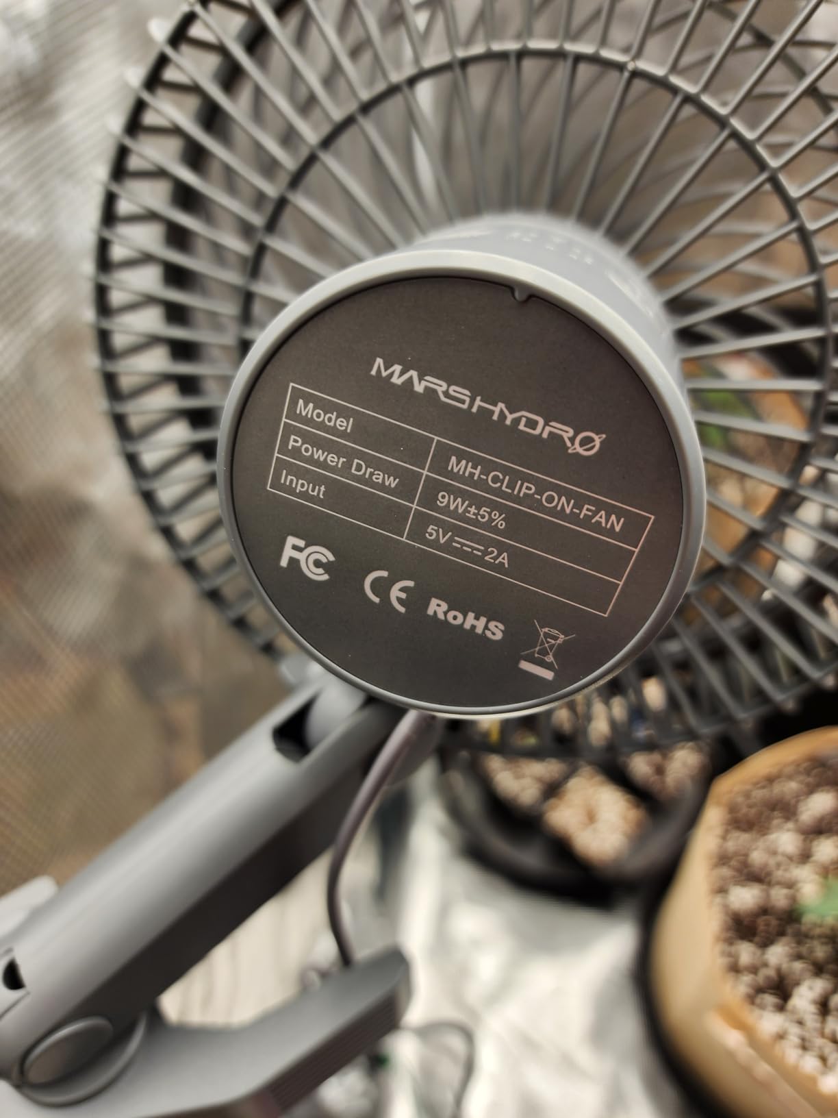 MARS HYDRO 6'' Oscillating Clip-On Grow Tent Fan, 10 Wind Speeds, EC Motor | Weatherproof Plant Fan, Air Circulation Cooling for Hydroponics & Greenhouse, Supports App Control via IControl Controller customer photo 1