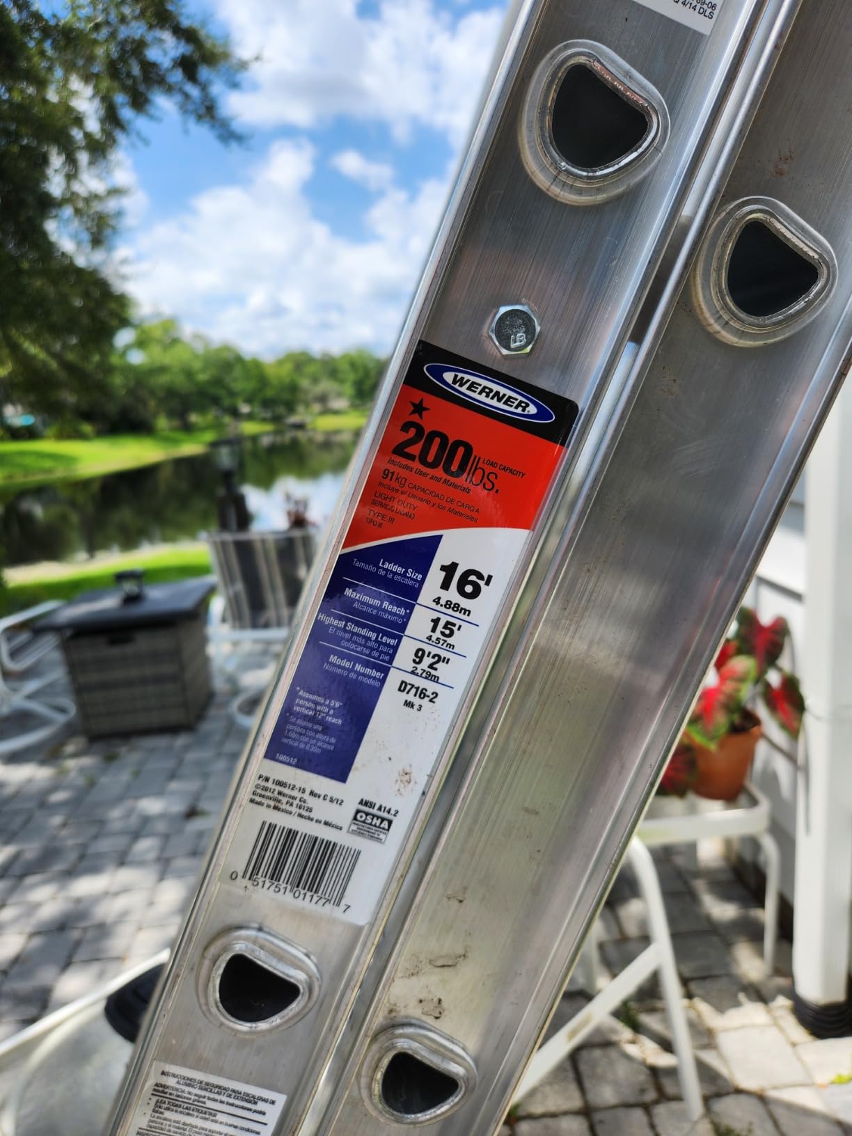 Ladder Stabilizer,Heavy Duty Aluminum Extended Ladder Accessory for Roof Gutter Guard Cleaning Tools,Ladder Stand-Off Wing Span/Wall Ladder Hooks with Non-Slip Rubber Bottom pad.(Patent) customer photo 1