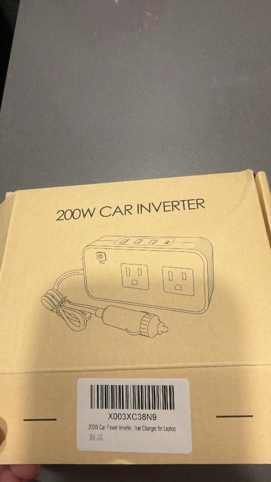 PiSFAU 200W Car Power Inverter - DC 12V to 110V AC Car Plug Adapter Outlet | Dual AC Outlet 4.8A 24W USB-A/C, Portable Cigarette Lighter Charger for Laptop/Camping/Road Trip Essential/Vehicle Accessorie customer photo 1