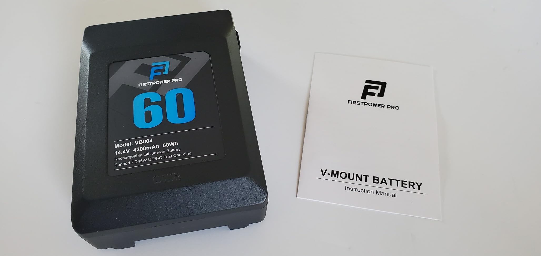 FirstPower V Mount Battery 60Wh for Camera Camcorder Monitor Video Light | 4200mAh V-Mount Battery, PD45W Fast Charging, with D-TAP/USB-A/USB-C Port, V-Lock Battery customer photo 2