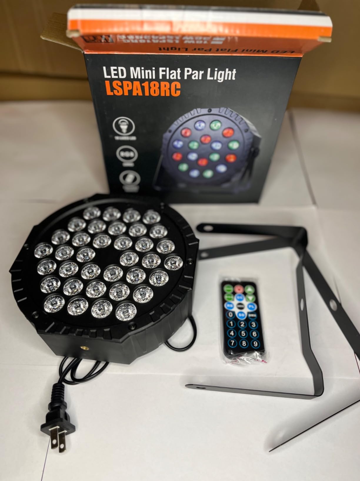 Stage Lights 36 LED Par Lights RGB Stage Lighting Uplights 7 Modes DJ Light Sound Activation Control with Remote Control Stage Light for Disco Wedding Party Event Club Bar Christmas (4 Pack) customer photo 1