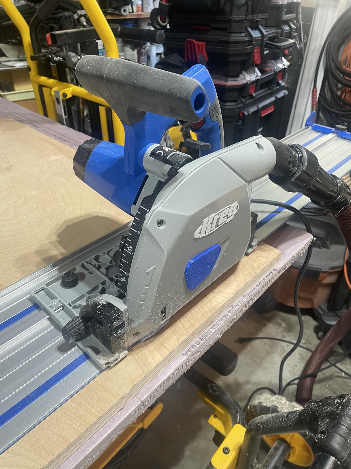 Kreg Adaptive Cutting System Plunge Saw - Plunge Circular Saw - Cuts Solid Wood & Plywood - Adjustable Track Saw - Carpentry Tools & Accessories - ACS-SAWBB customer photo 1