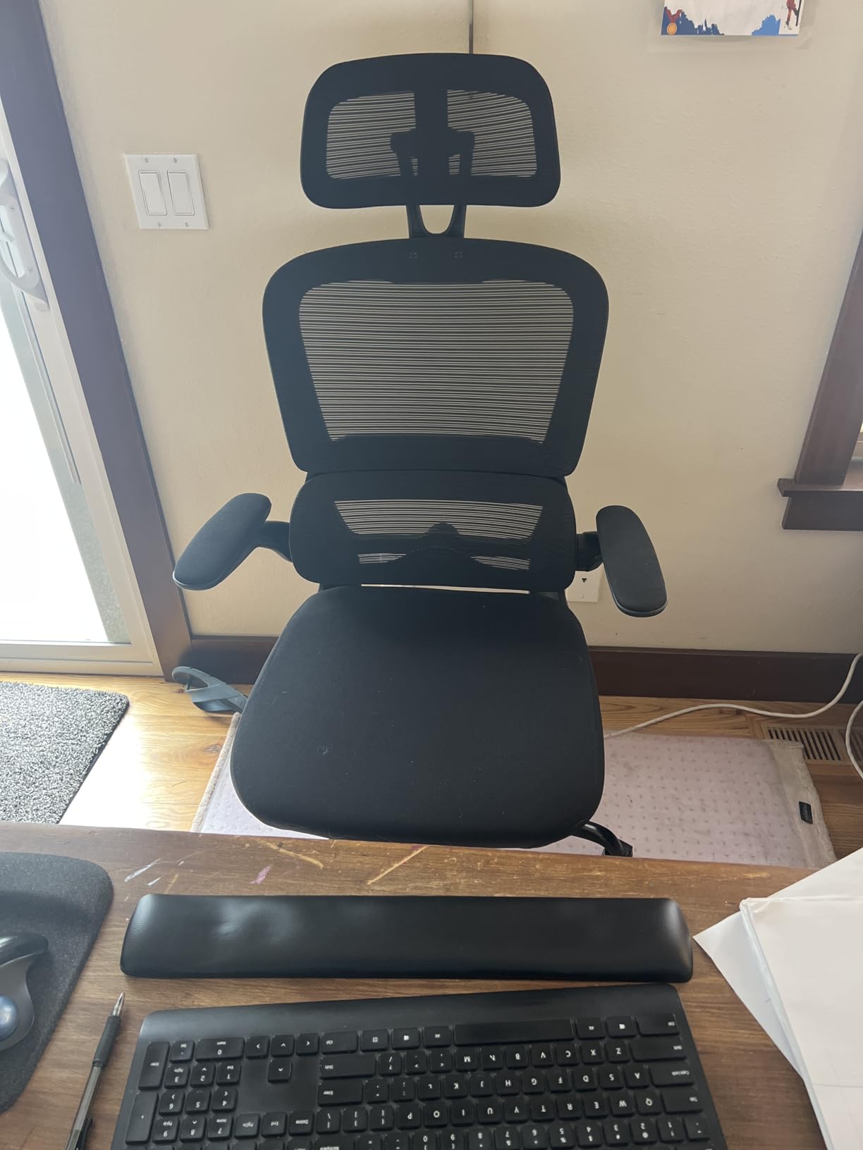 TRALT Office Chair Ergonomic Desk Chair - Gaming Chair with Lumbar Support | 330 LBS Home Office Desk Chairs with Headrest, Reading Chair with Flip-up Armrests, Comfortable Computer Chairs (1, Black) customer photo 2