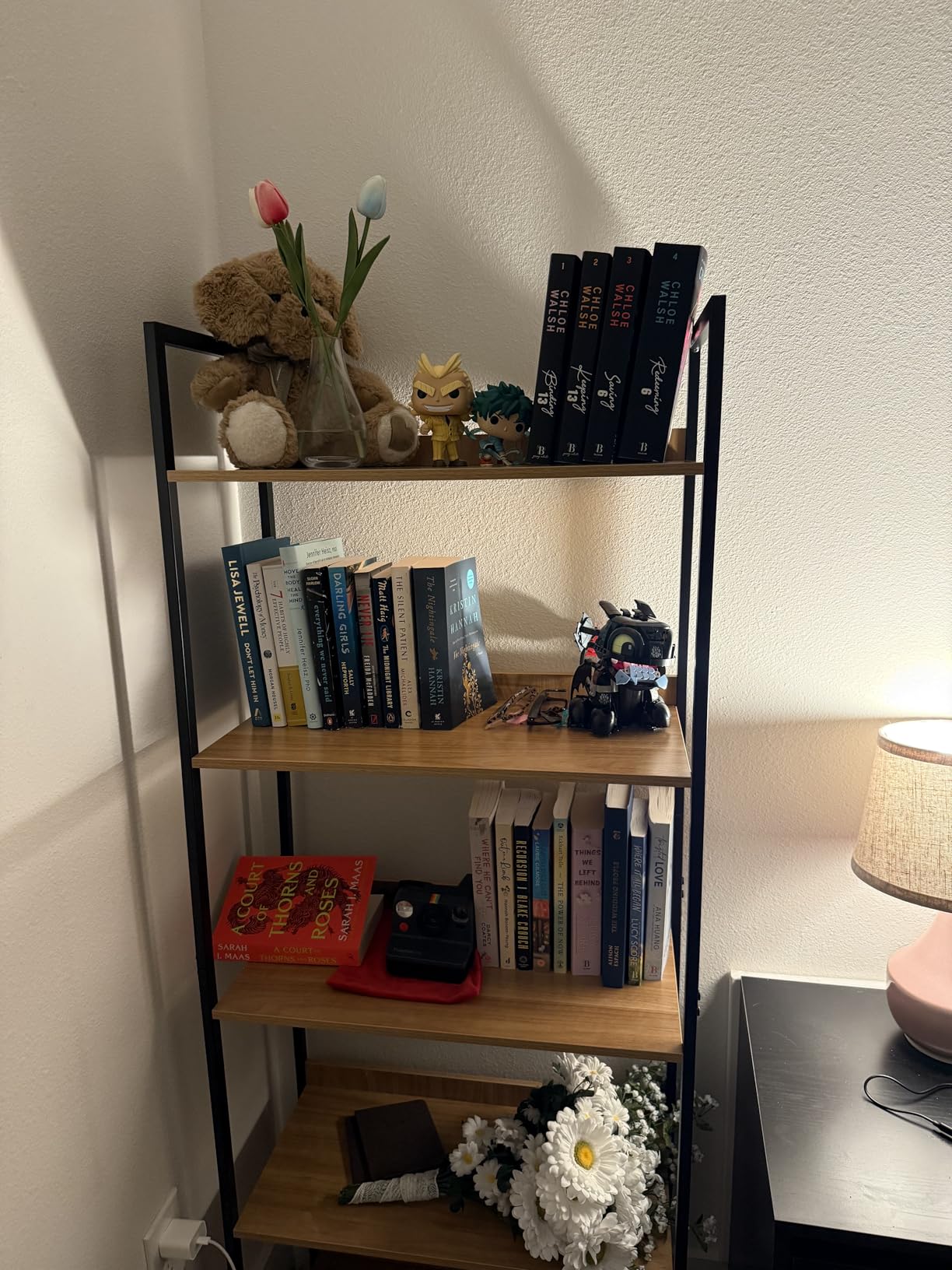 NUMENN Bookshelf, 5 Tier Bookshelves, Home Office Bookcase Shelf Storage Organizer, Free Standing Storage Shelving Unit for Bedroom, Living Room and Home Office, Vintage customer photo 1