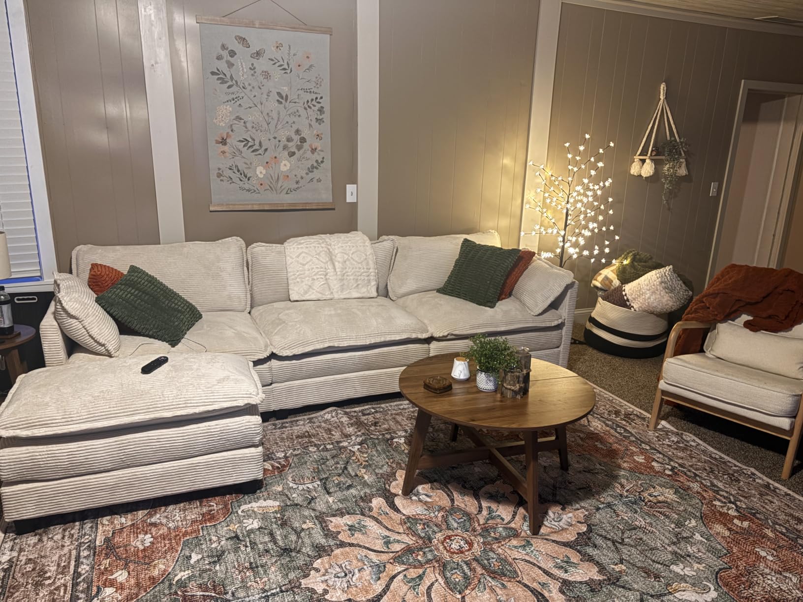 VASAGLE Round Coffee Table, 2-Tier, Faux Marble Top, Glass Storage Shelf | Small Modern Center Table for Living Room, 25.6 x 25.6 x 18.1 Inches, Marble White and Pale Gold, BARIS Collection ULCT072W59 customer photo 1