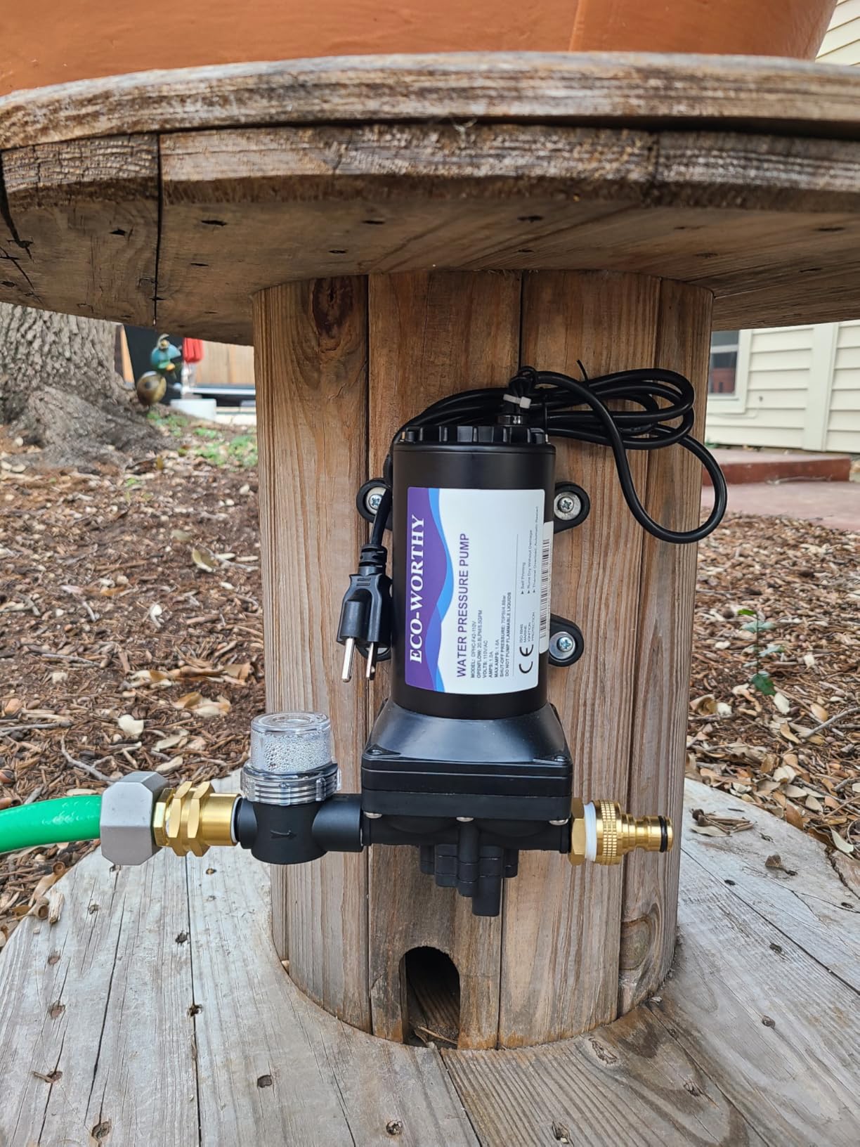 ECO-WORTHY 110V AC Fresh Transfer Diaphragm Water Pump On Demand 5.5GPM 70PSI High Pressure Water Booster Pump 110 Volt with Pressure Switch for Irrigation Garden Hose Sprinkler Home RV customer photo 1