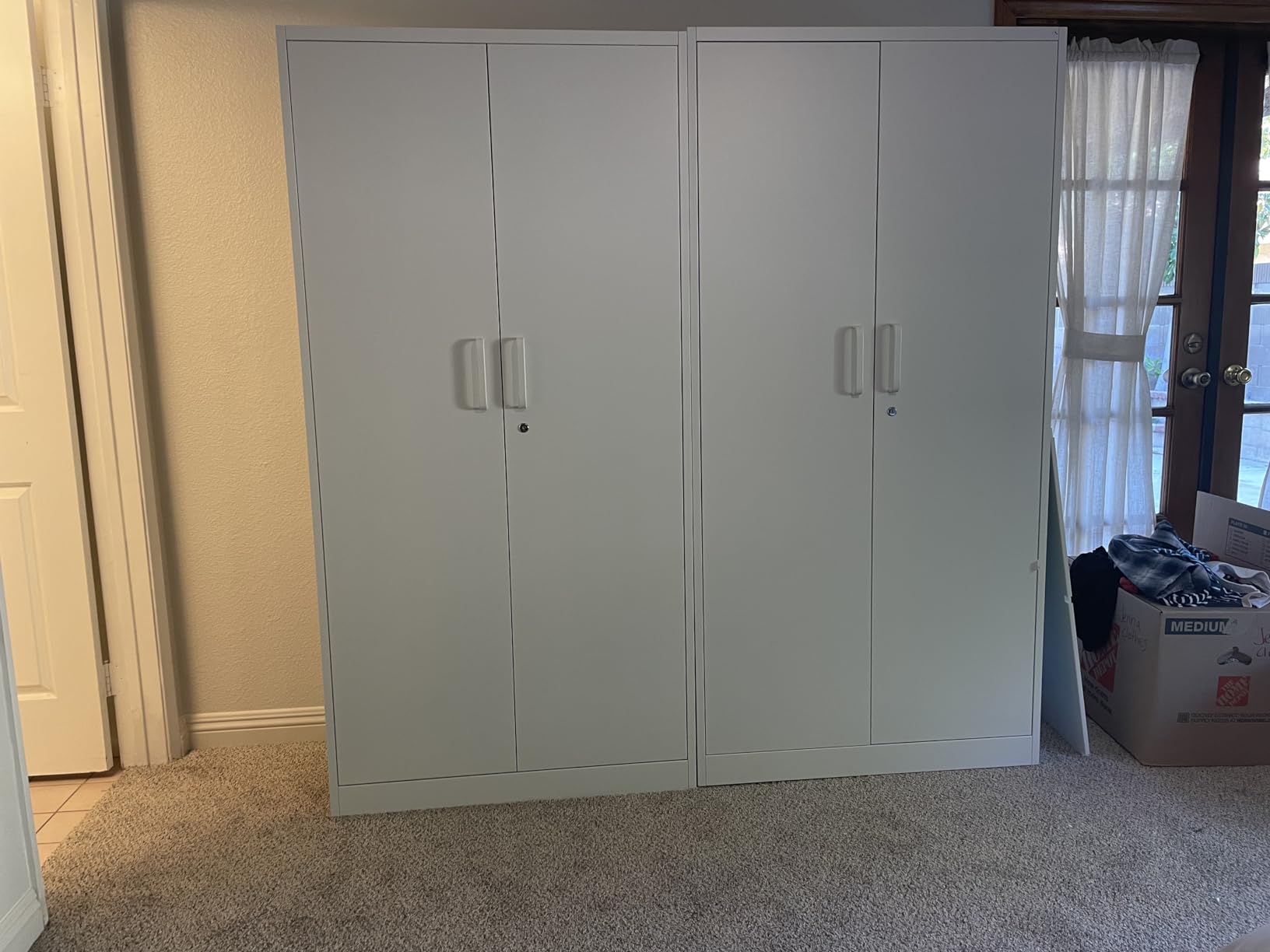 Metal Wardrobe Cabinets with Lock, Clothing Locker 72