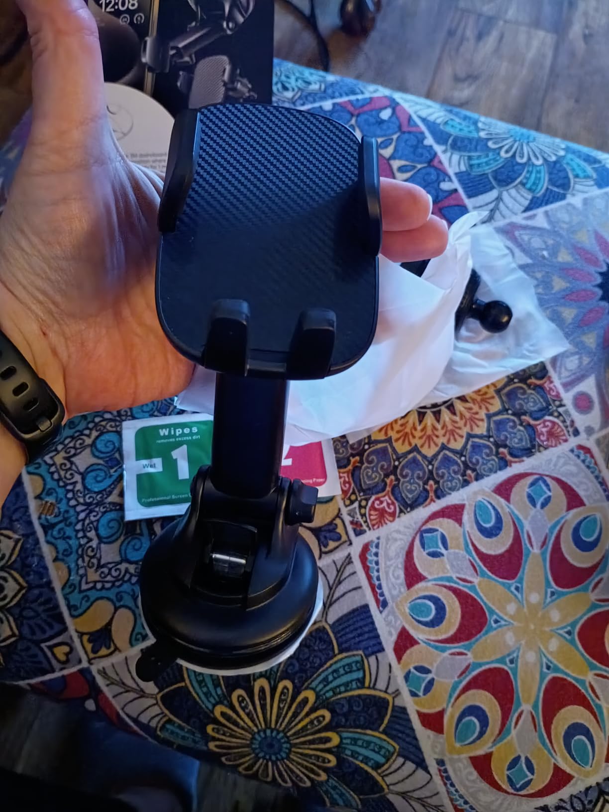 Qifutan Car Phone Holder Mount Phone Mount for Car Windshield Dashboard Air Vent Universal Hands Free Automobile Cell Phone Holder Fit for iPhone Smartphone Camera Mounts customer photo 1