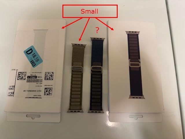 Apple Watch Band - Alpine Loop (49mm) - Indigo with Rugged Titanium Finish - Medium customer photo 1