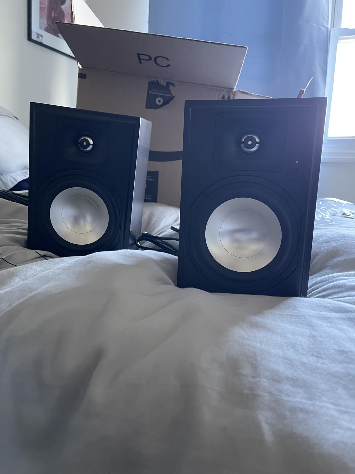 Vanatoo Cherry Transparent One Encore Plus Near Field Studio Monitor Speakers Pair for TV, PC, Gaming. Powered Speakers for Desktop and Room. AUX, USB, Bluetooth, Toslink Optical, Coax, Remote. customer photo 1