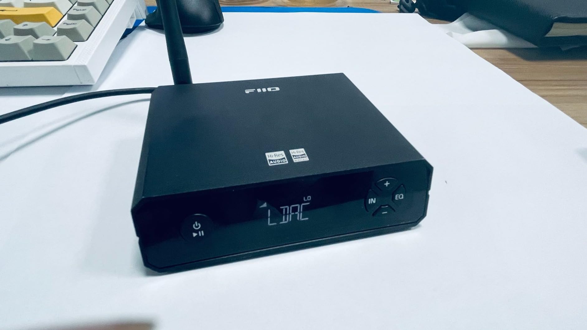 BR13 HiFi Bluetooth 5.1 Music Receiver Long Range Bluetooth Adapter with USB DAC, LDAC/aptX Low Latency, OLED Display & RCA Optical Coaxial Output for Home Stereo,PC/TV customer photo 1