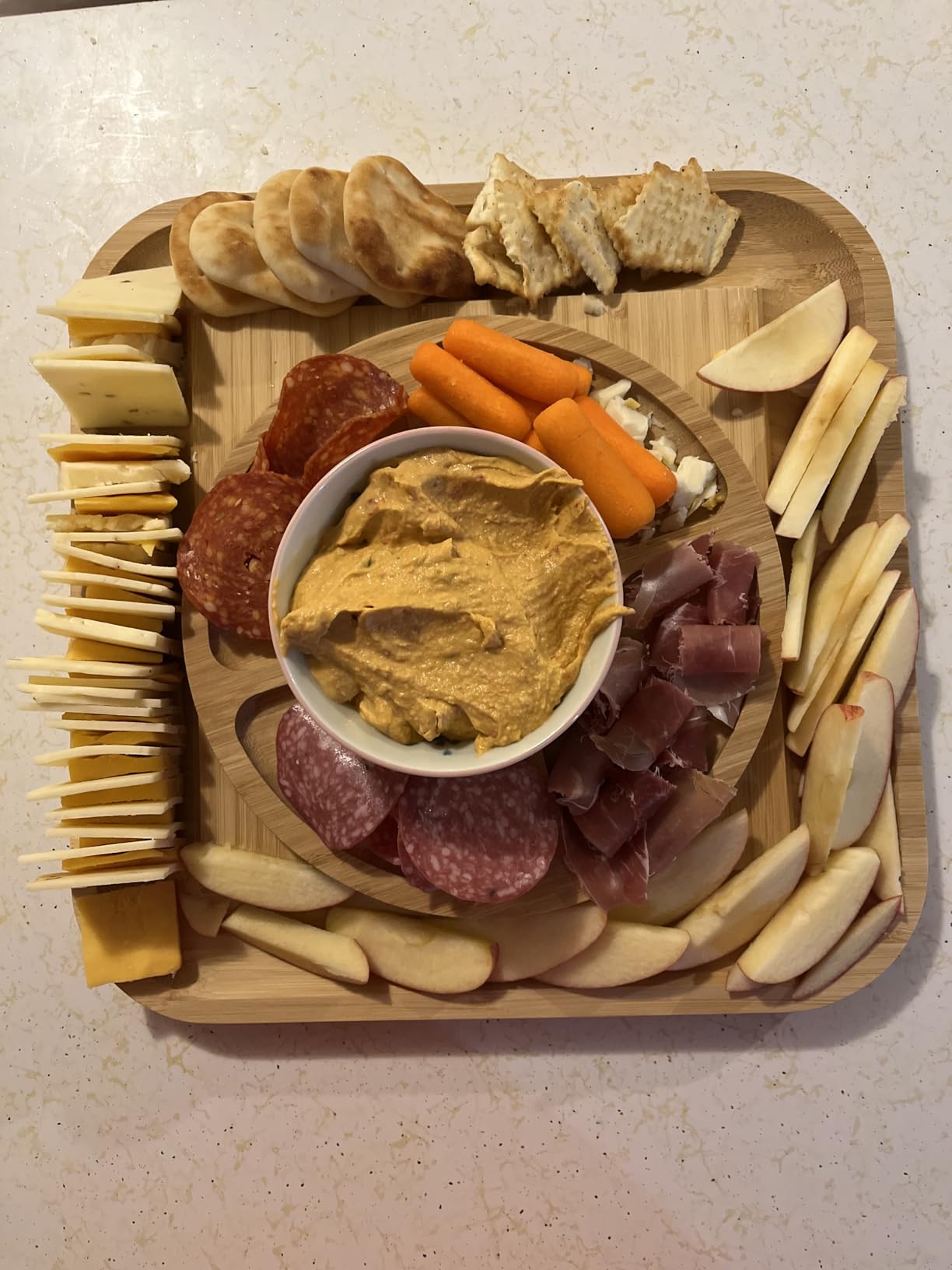 Charcuterie Boards Set, Bamboo Cheese Tray with Serving Accessories customer photo 1