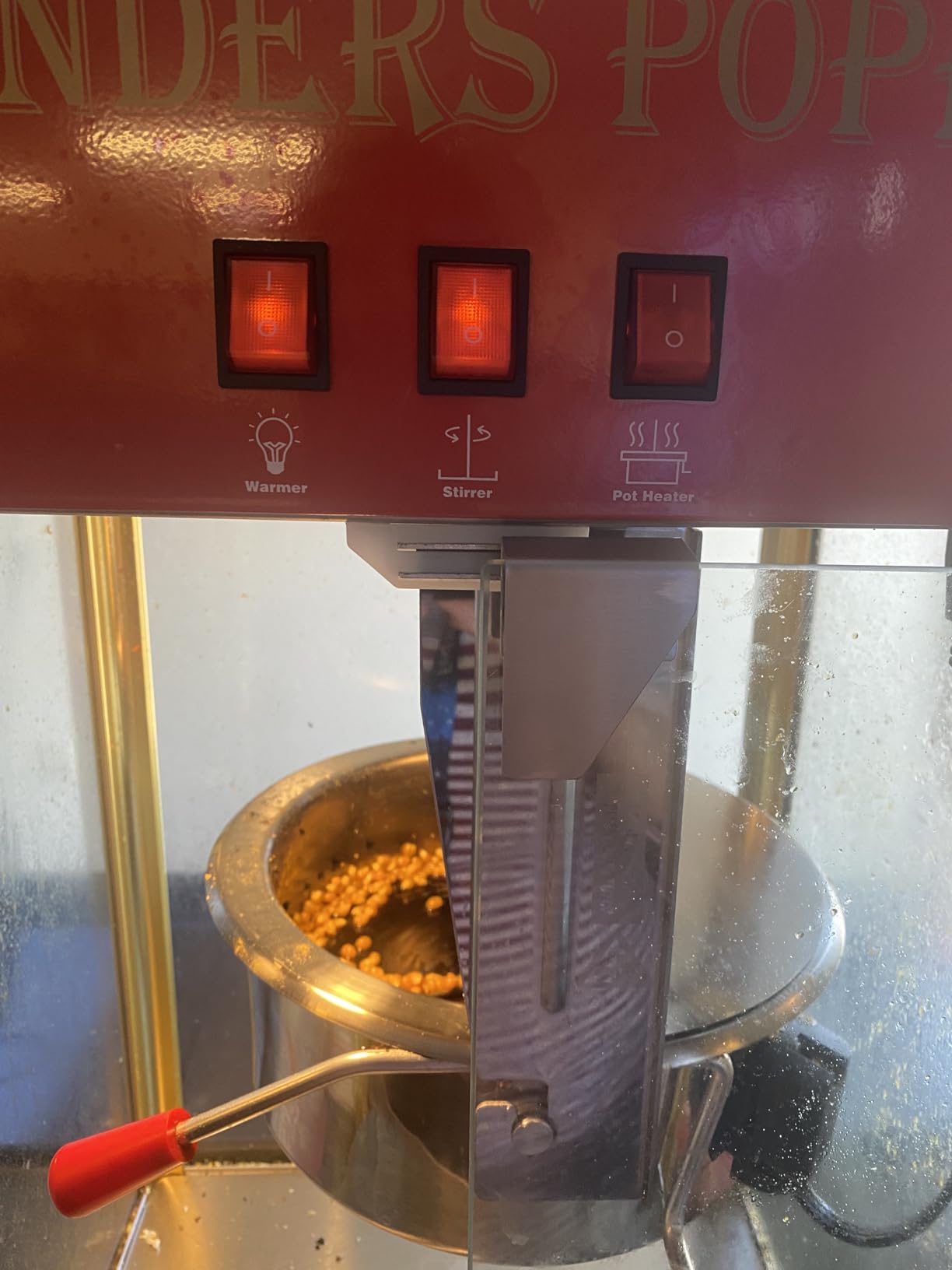 ROVSUN Popcorn Machine with 16 Ounce Kettle ETL Certified, Vintage Popcorn Maker Commercial Popcorn Machine Countertop w/Stainless Steel Scoop, Oil Spoon & 3 Popcorn Cups for Home Movie Theater customer photo 1