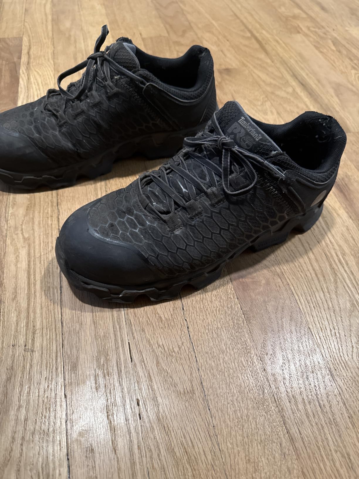 Timberland PRO Men's Powertrain Sport Alloy Safety Toe Industrial Athletic Work Shoe, Black/Orange-2024 New customer photo 2