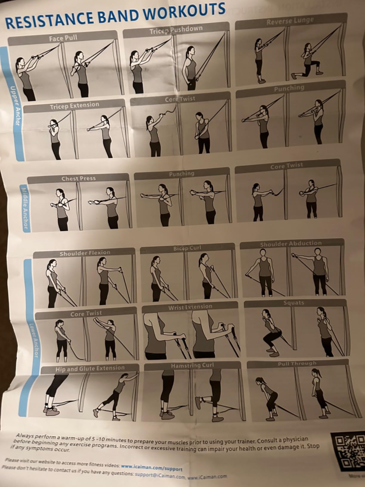 FITKIT Sliding Door Anchor for Resistance Bands, Adjustable Height customer photo 1