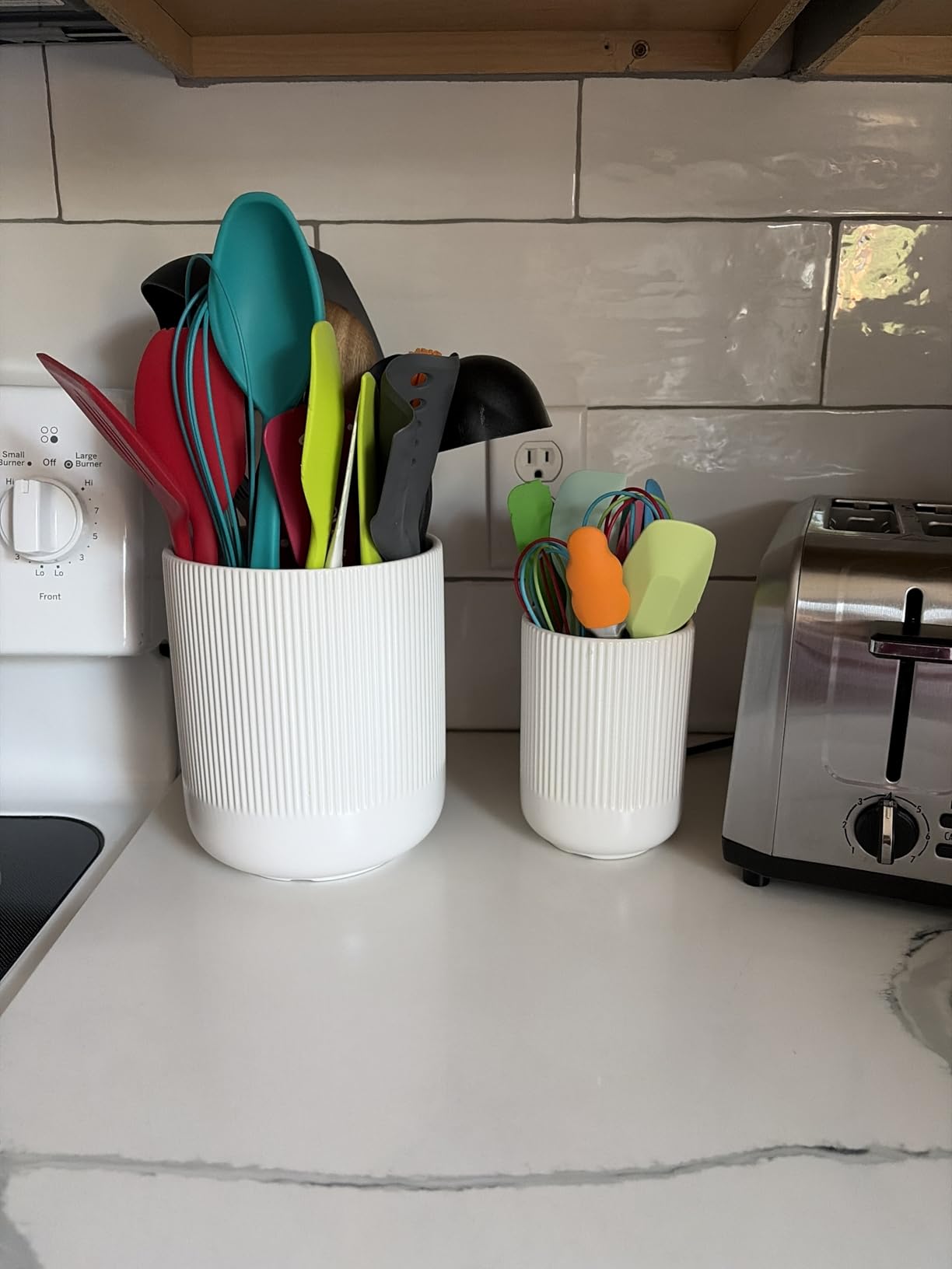LE TAUCI Utensil Holder for Kitchen Counter, 7.3