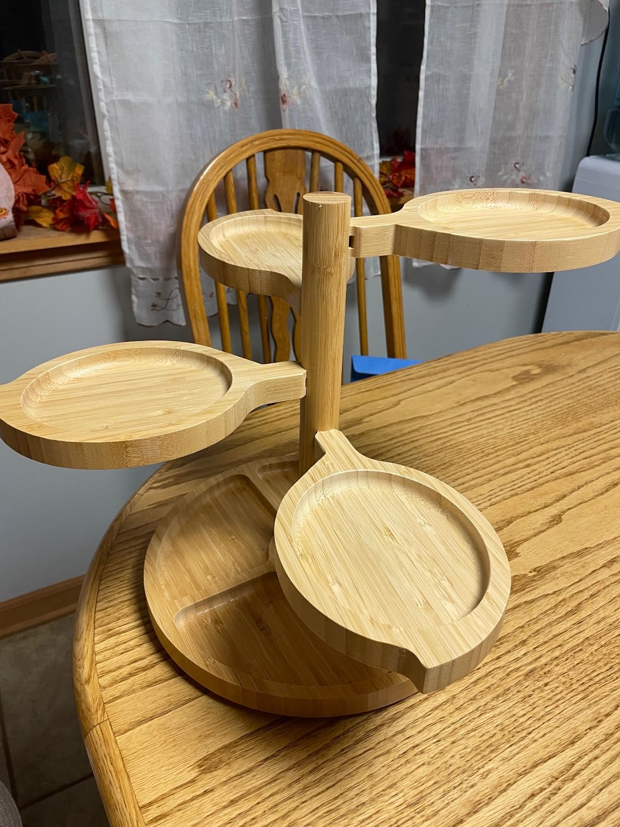 Beautiful Gift Bamboo Charcuterie Boards: Folding Easy Storage, Large customer photo 2