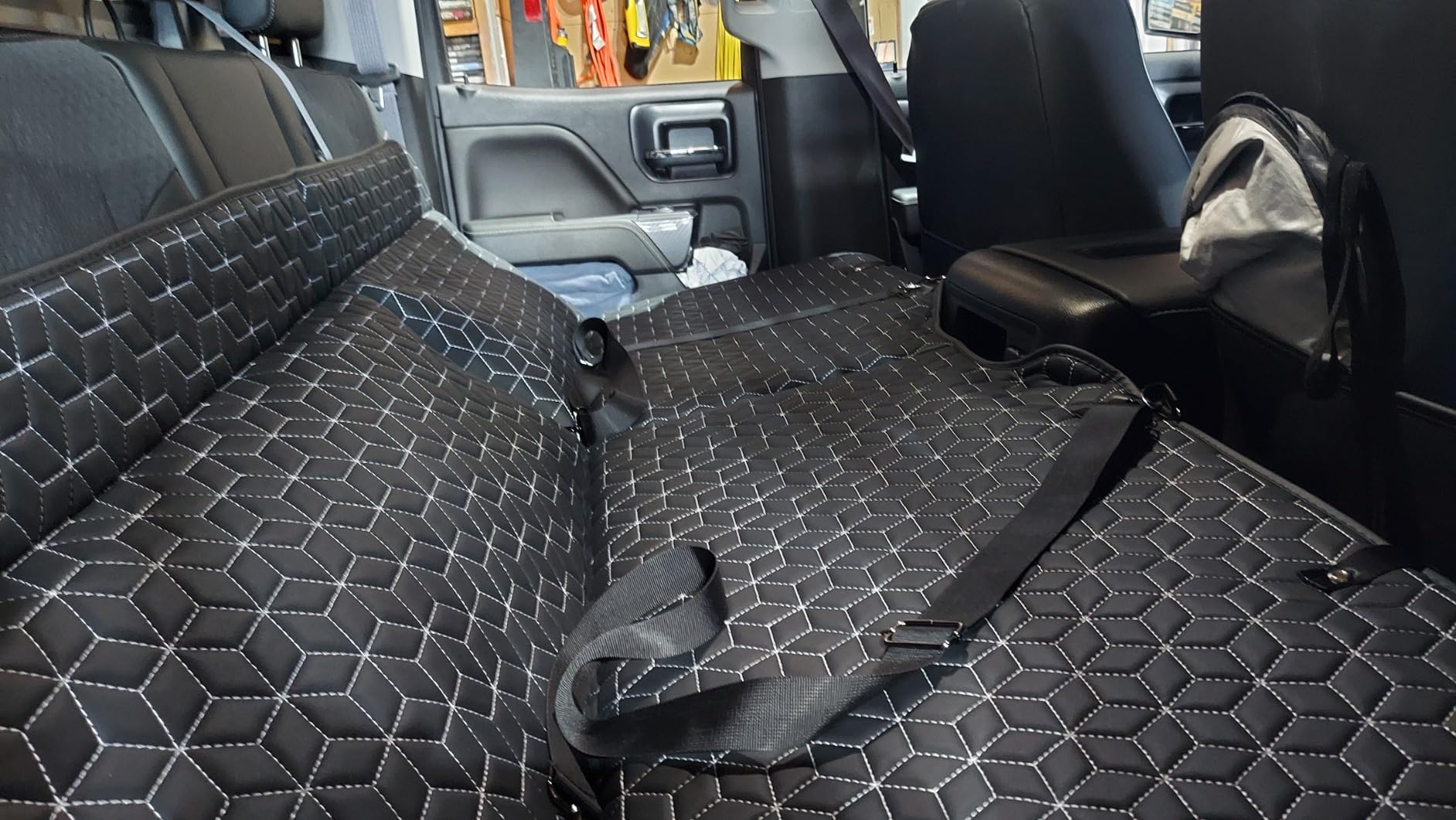 OHMU Non Inflatable Truck Bed Air Mattress, Car Camping Mattress | Back Seat Extender Sleeping Pad for F150, RAM 1500, Silverado, GMC, Tundra & Large Trucks for Travel Camping customer photo 1