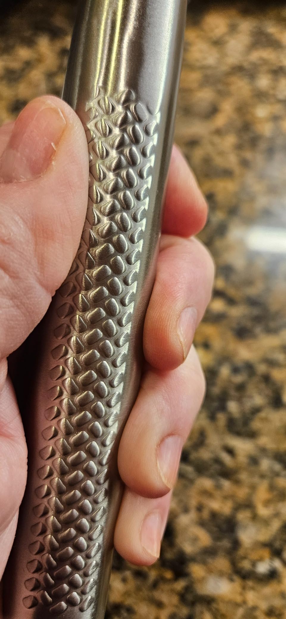 Stainless Steel Meat Mallet Hammer Tenderizer, Textured Grip Meat Mallet Tenderizer, 1.1lb Single-Piece Chicken Pounder, Large Surface Meat tenderizer Tool, 5-Year Warranty, Ablandador de carne customer photo 2