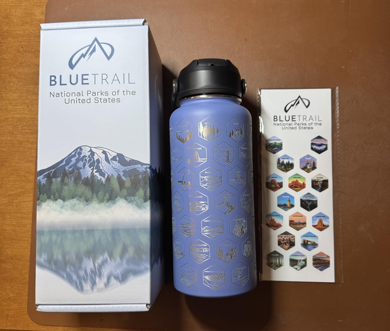 BlueTrail National Parks Water Bottle with Stickers customer photo 2