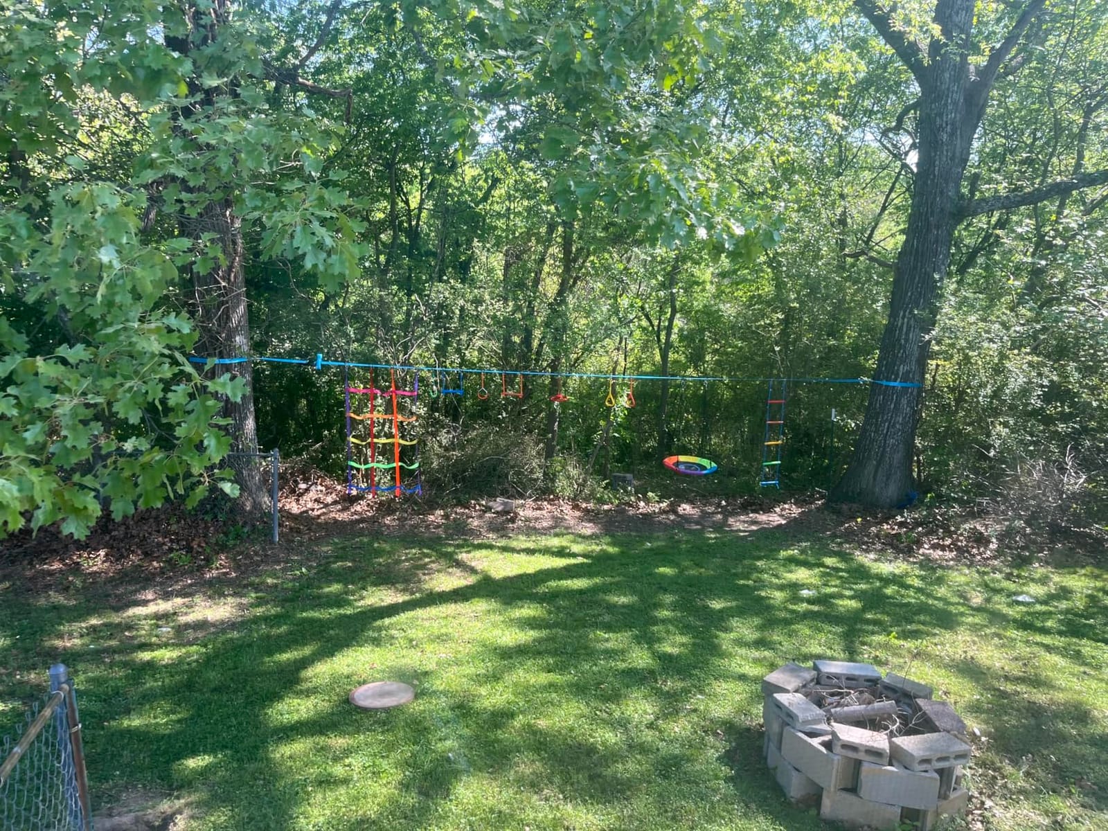 50 ft Ninja Warrior Obstacle Course Swing Set for Kids Outside | Includes 32