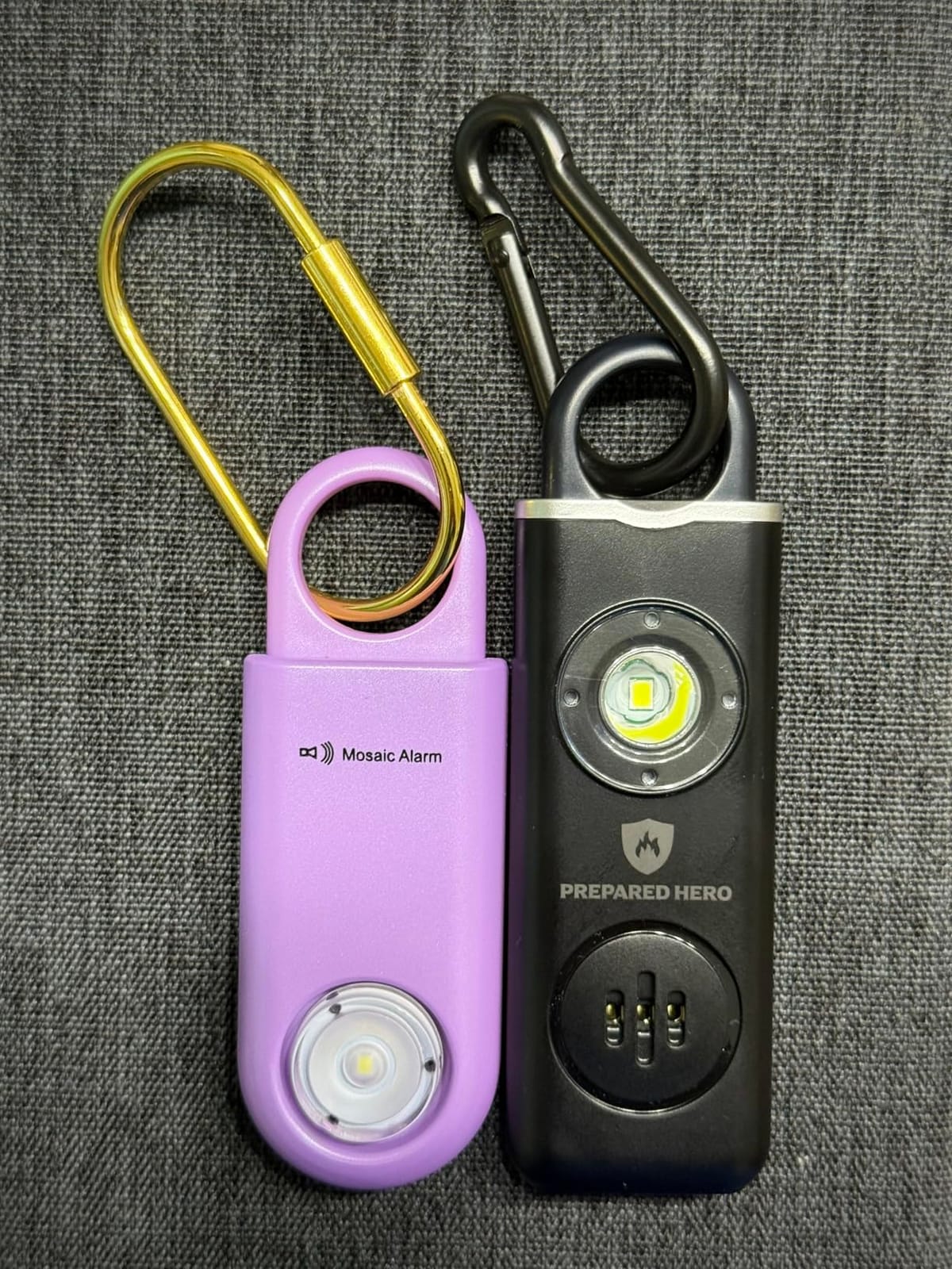 130db Personal Safety Alarm with Ultra Bright Strobe Light. Black customer photo 1